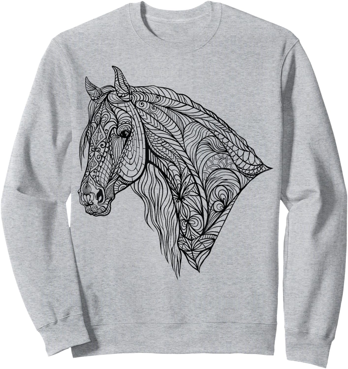 Cute horse to paint and color in for children Sweatshirt - Sweatshirt | Ash