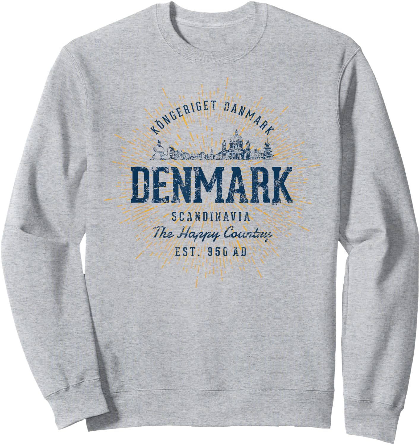 Vintage Denmark Retro Sweatshirt - Sweatshirt | Ash