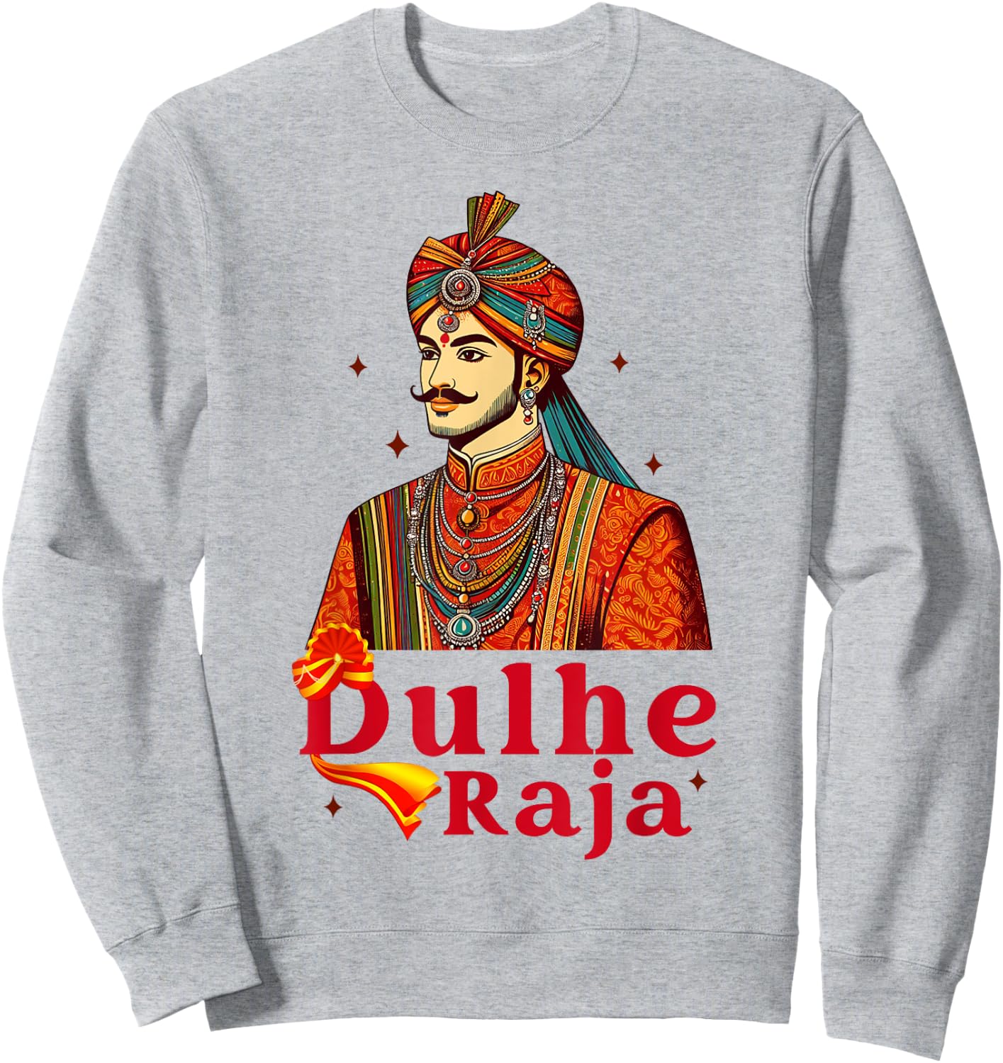 Indian Groom Indian Wedding Party Desi Newlywed Dulhe Raja Sweatshirt - Sweatshirt | Ash