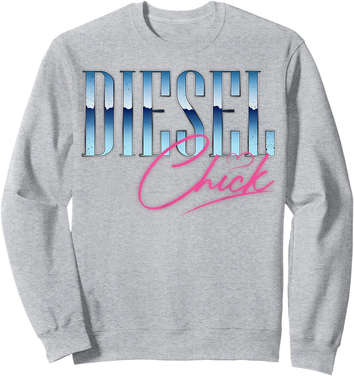 Diesel Chick Trucker Truck Driver Funny Women Retro Vintage Sweatshirt - Sweatshirt | Ash