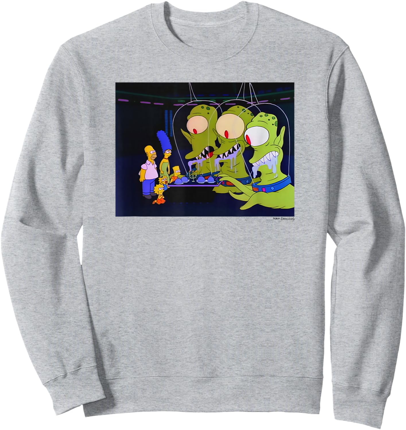 The Simpsons Treehouse Of Horror Alien Halloween Sweatshirt - Sweatshirt | Ash