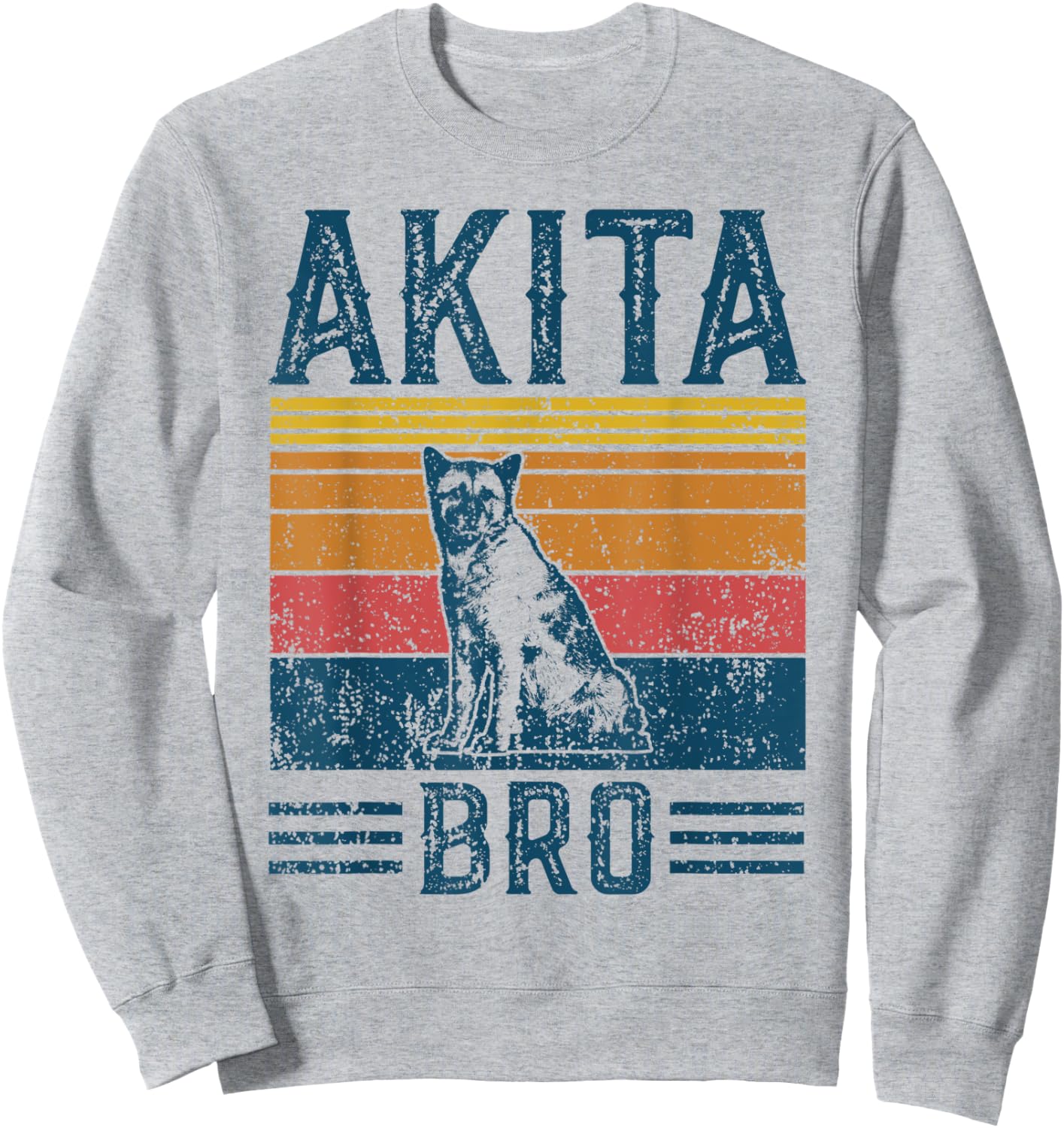 Dog Akita Bro - Vintage Akita Bro Women Kids Sweatshirt - Sweatshirt | Ash