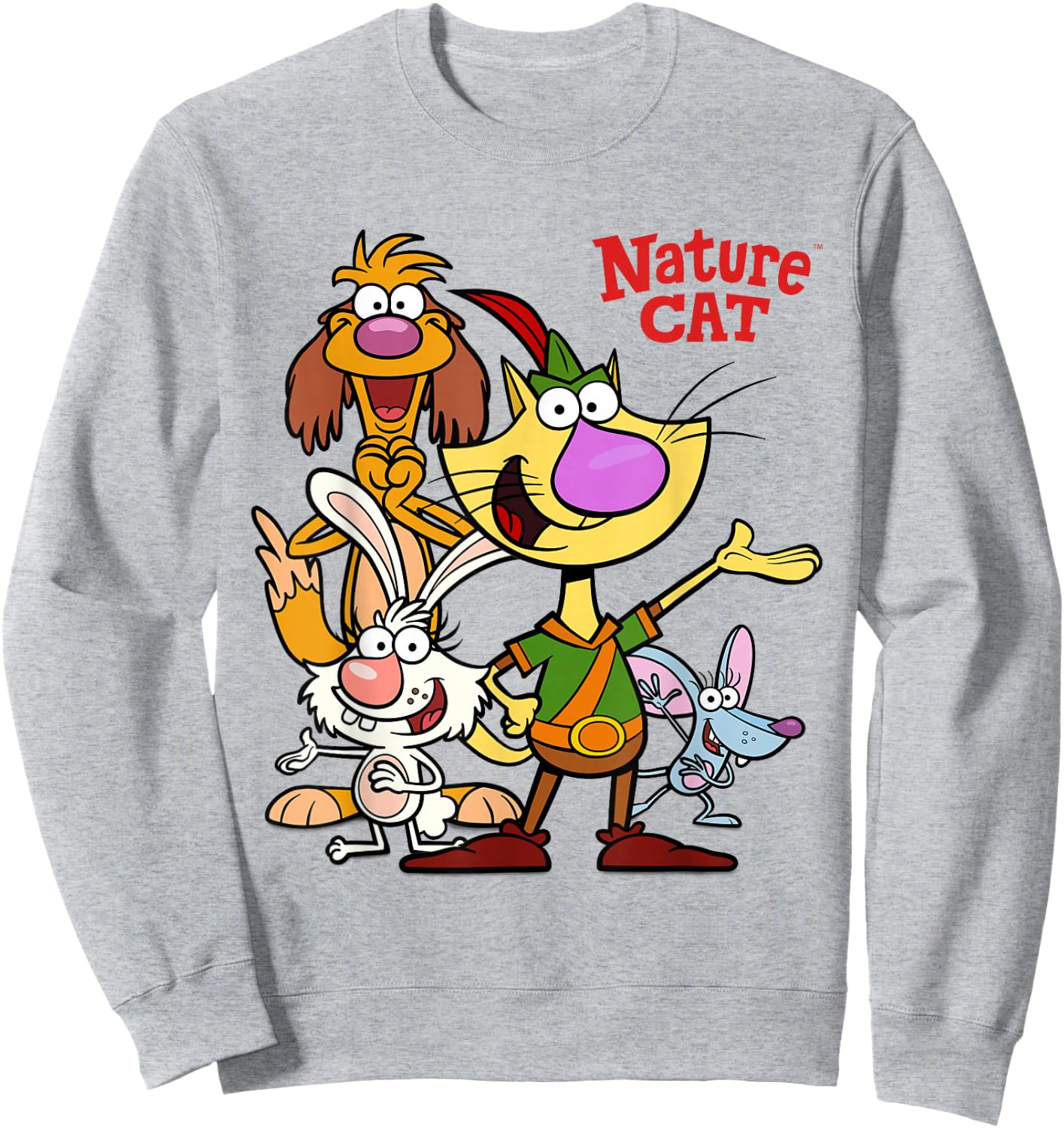 Nature Cat and Friends Sweatshirt - Sweatshirt | Ash
