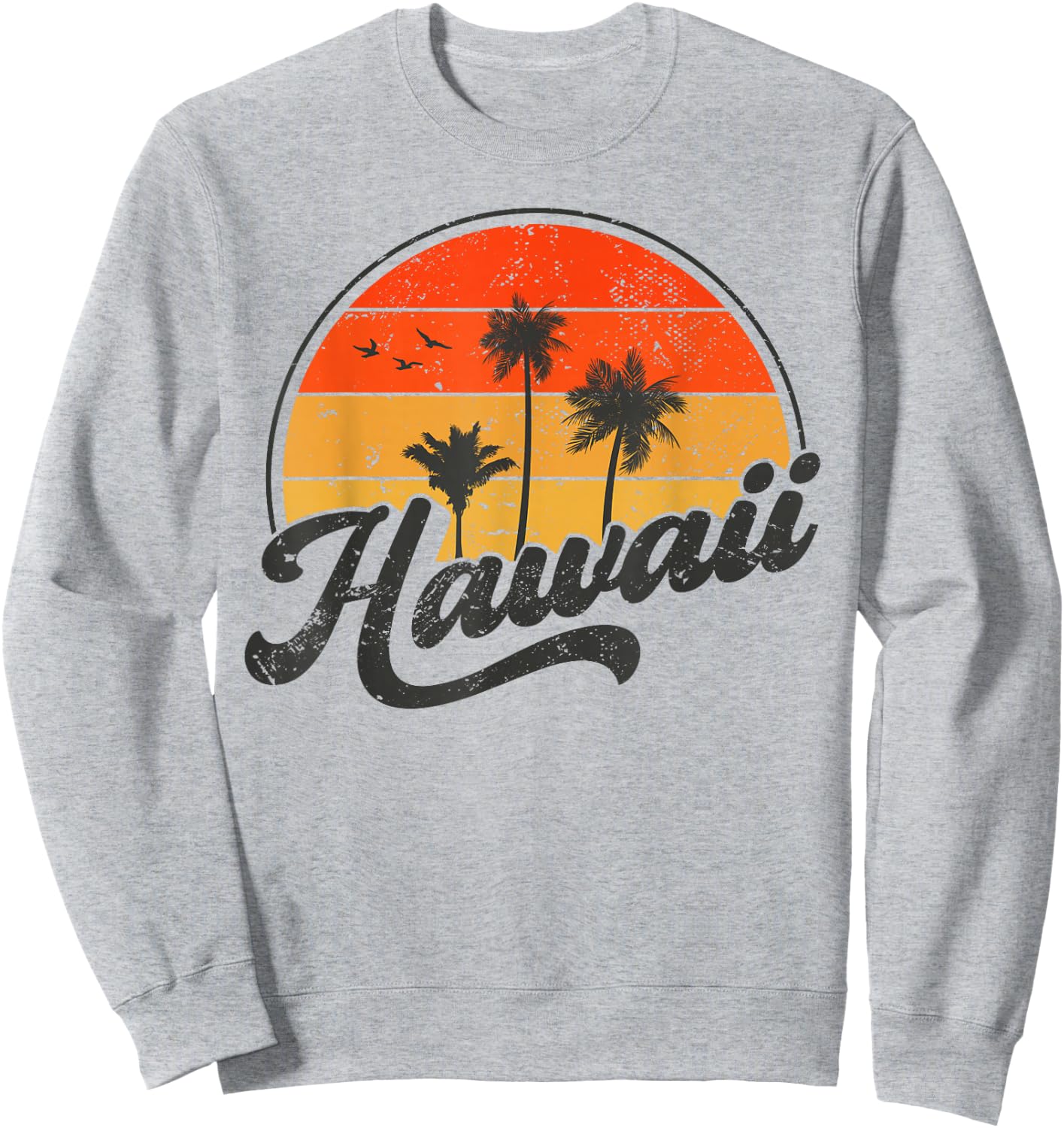Hawaii Retro Vintage Sunset Sweatshirt - Sweatshirt | Ash