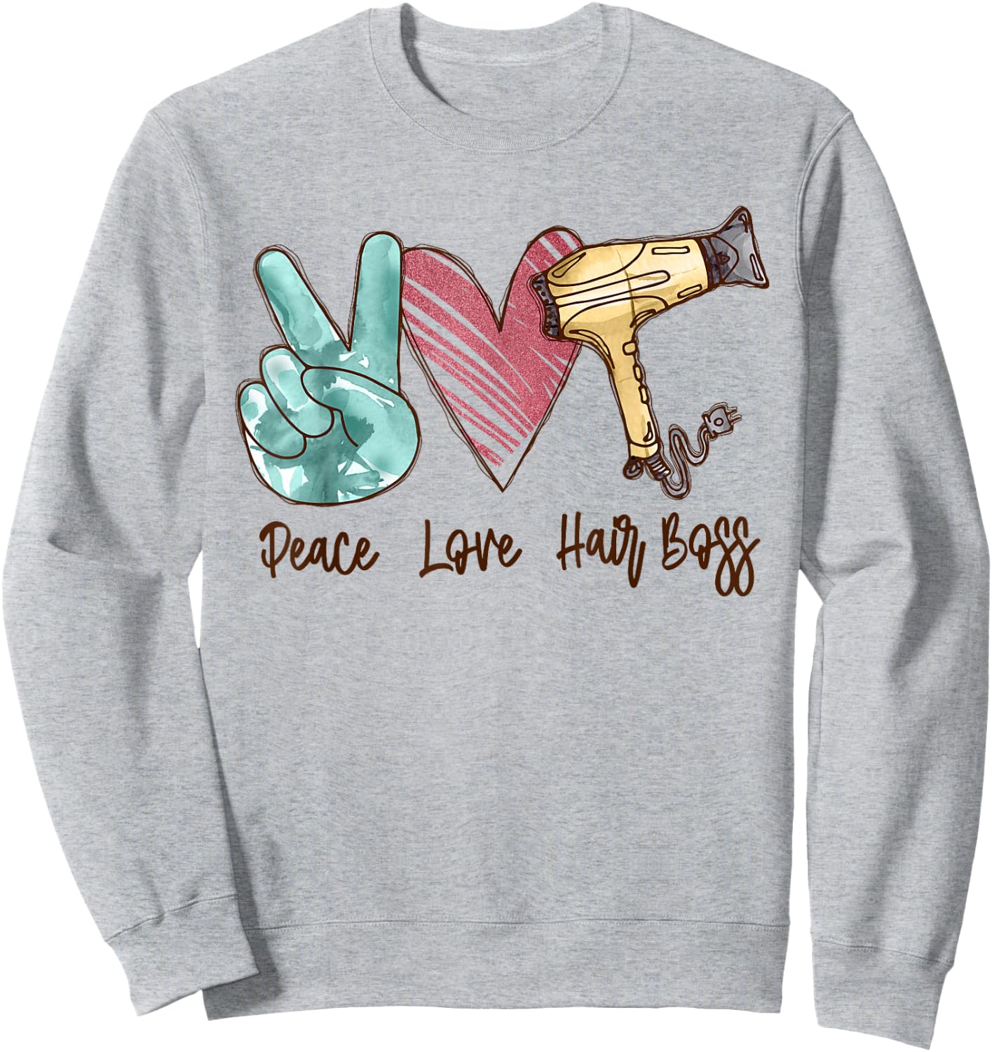 Funny Hair Hustler Hairdresser Salon & Hairstylist Stylist Sweatshirt - Sweatshirt | Ash