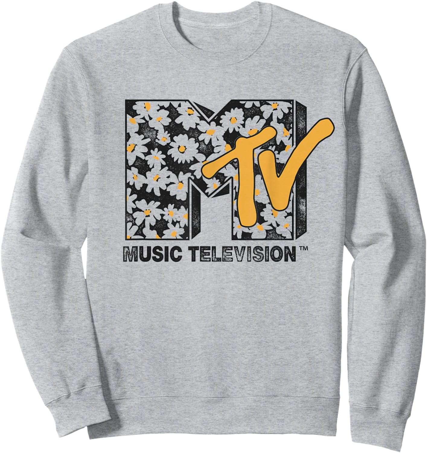 MTV Daisy Distressed Logo Sweatshirt - Sweatshirt | Ash