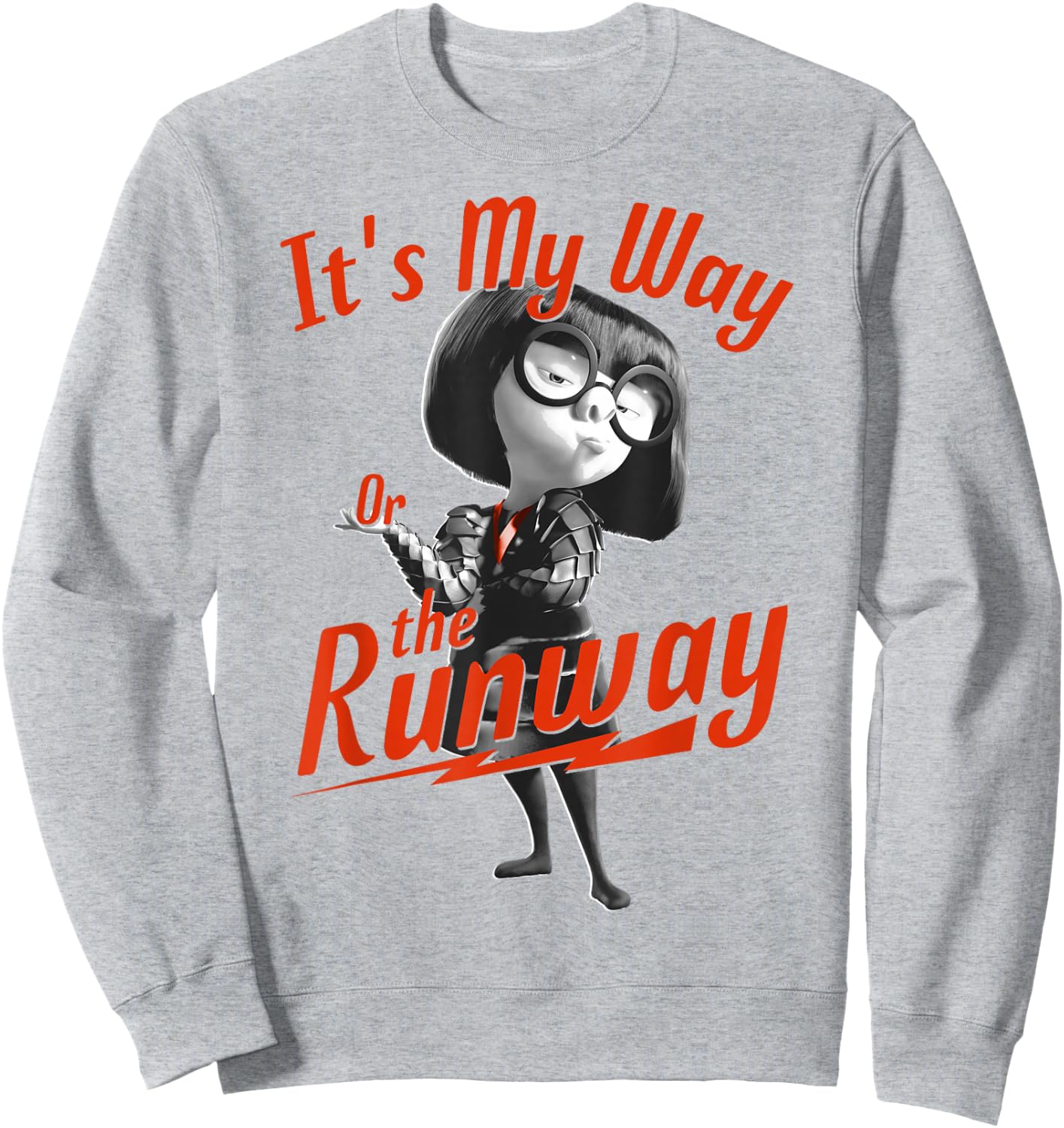 Disney Pixar Incredibles 2 Edna Runway Graphic Sweatshirt - Sweatshirt | Ash