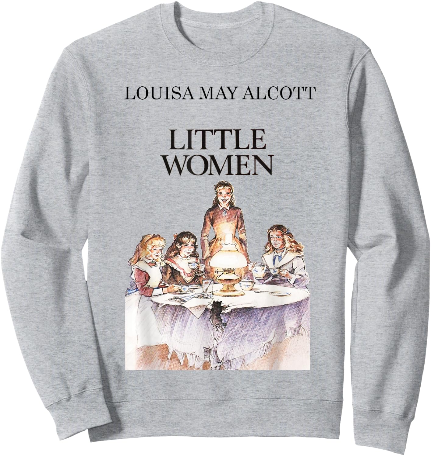 Little Women Louisa May Alcott Vintage Book Cover Sweatshirt - Sweatshirt | Ash