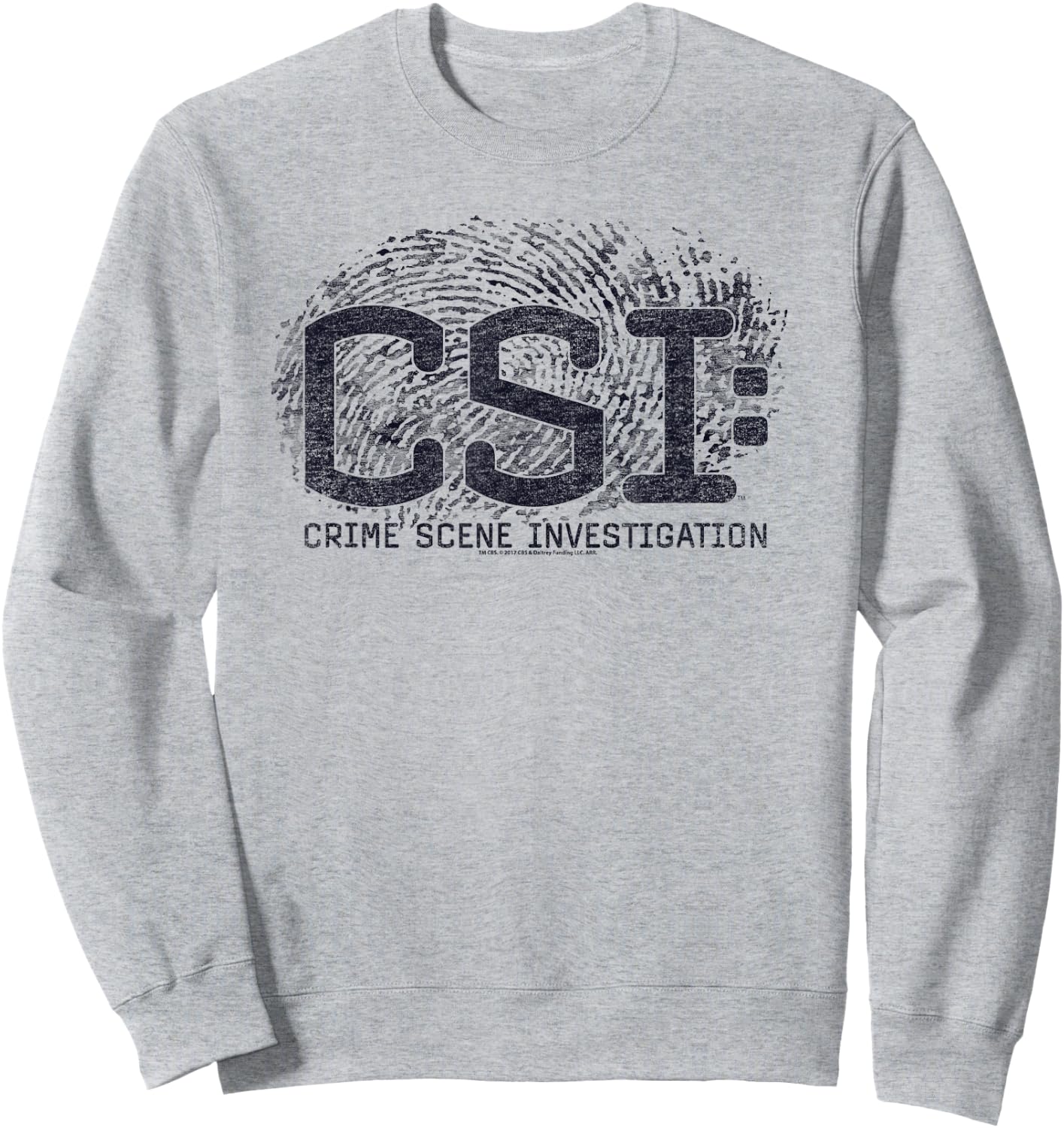 CSI Distressed Logo Sweatshirt - Sweatshirt | Ash