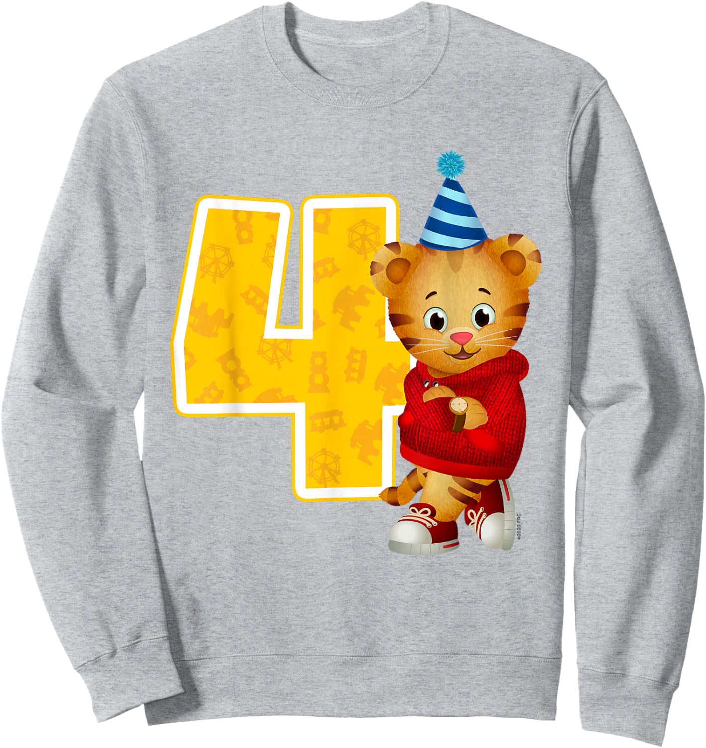 Daniel Tiger's Neighborhood: My 4th Birthday Sweatshirt - Sweatshirt | Ash