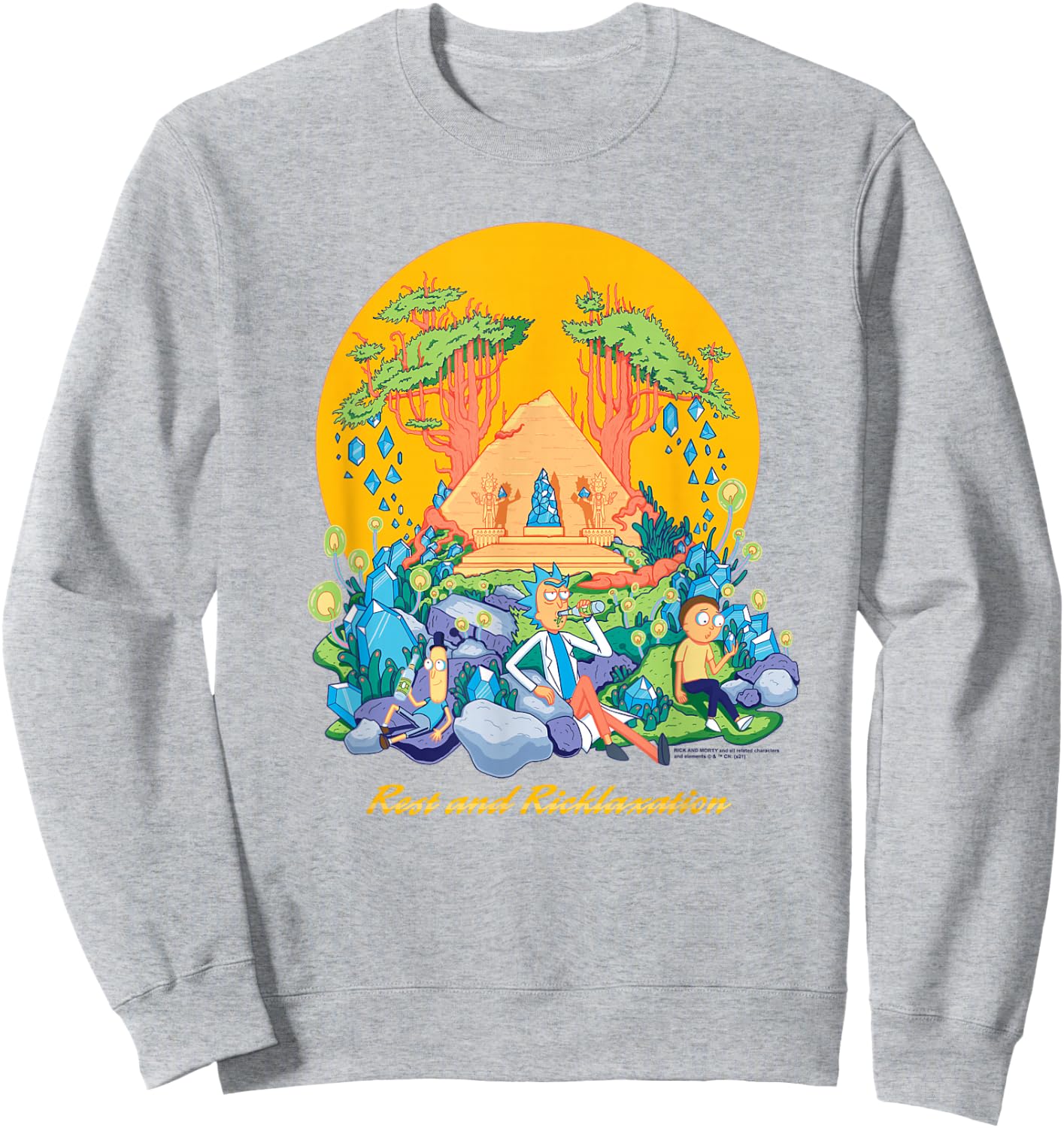 Rick and Morty Rest and Ricklaxation Sweatshirt - Sweatshirt | Ash