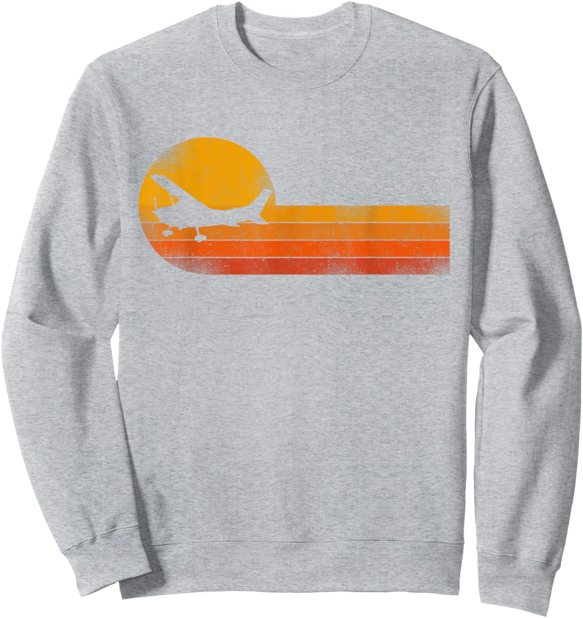 Commercial Aircraft Aviation Plane Pilot HD0 Airplane Pilot Vintage Sweatshirt - Sweatshirt | Ash