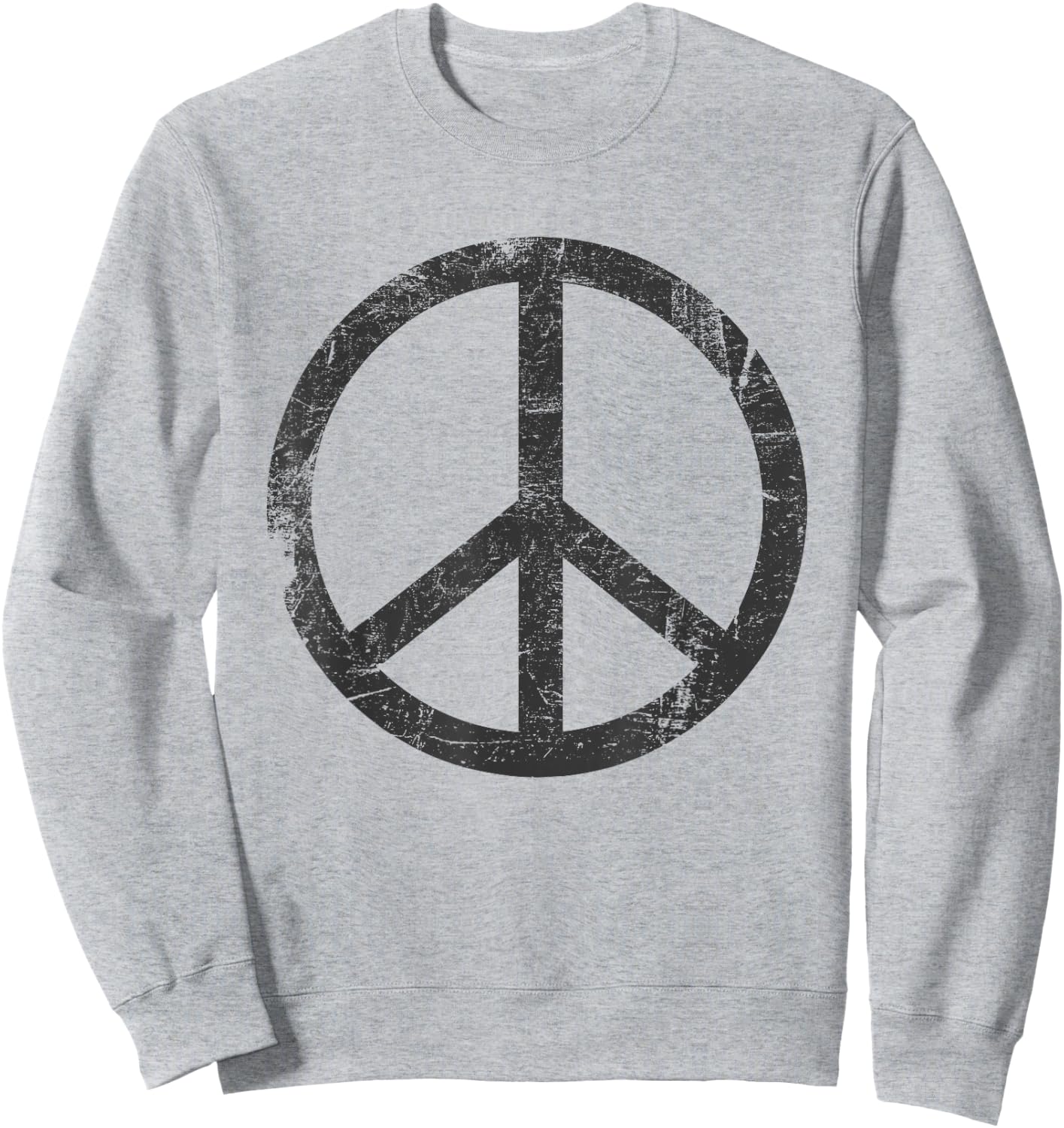 Retro Vintage Design Peace Sign Sweatshirt - Sweatshirt | Ash