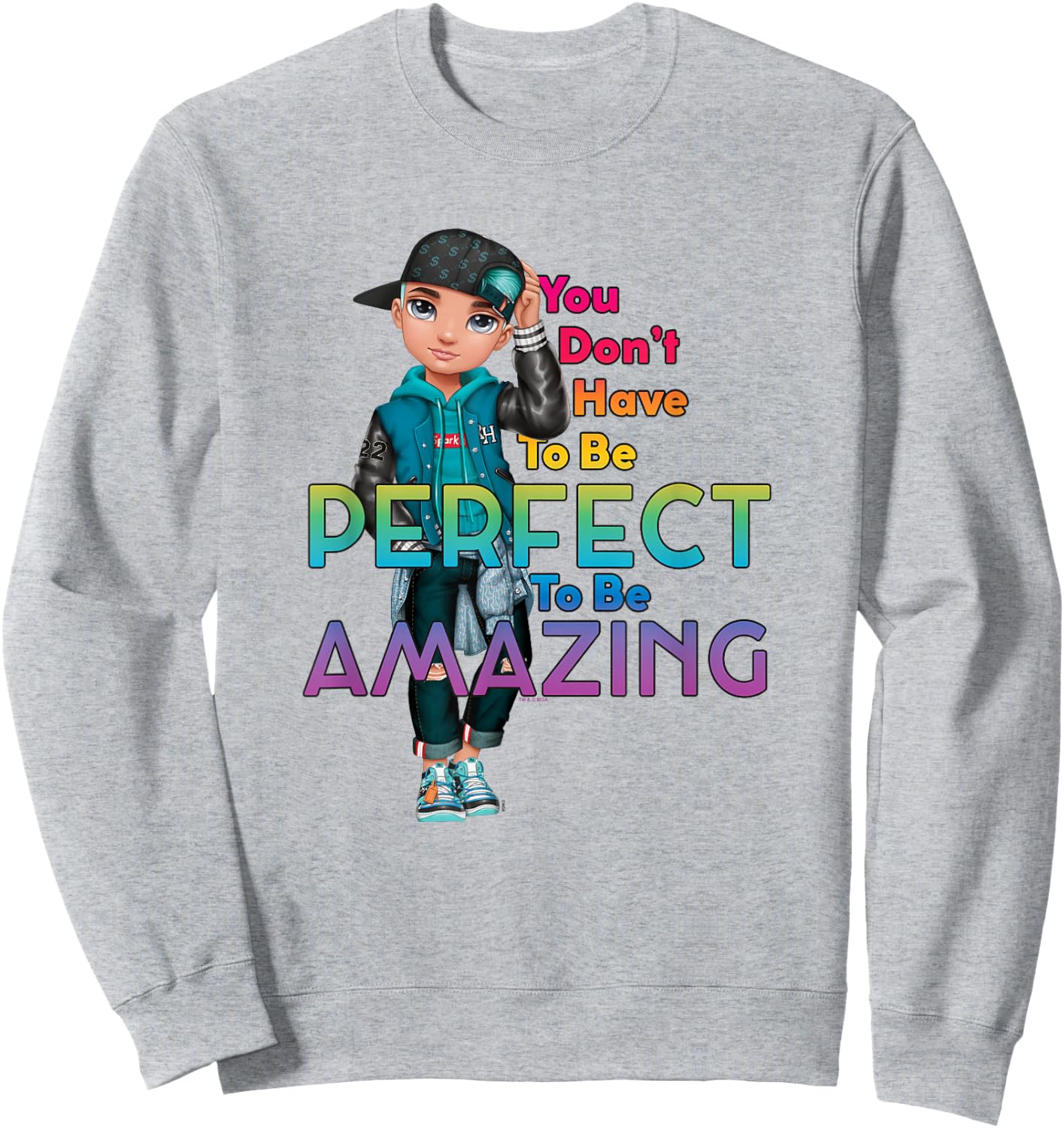 Rainbow High River Kendall Amazing Quote Sweatshirt - Sweatshirt | Ash