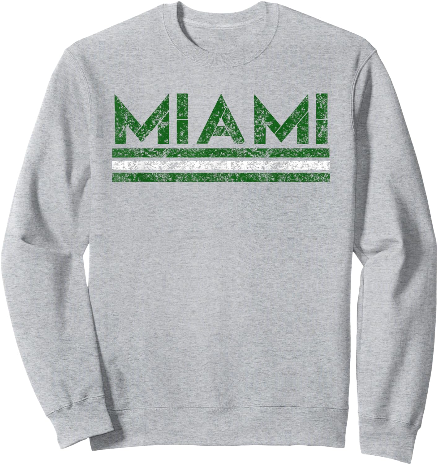 Miami Florida Retro Vintage Weathered Sweatshirt - Sweatshirt | Ash
