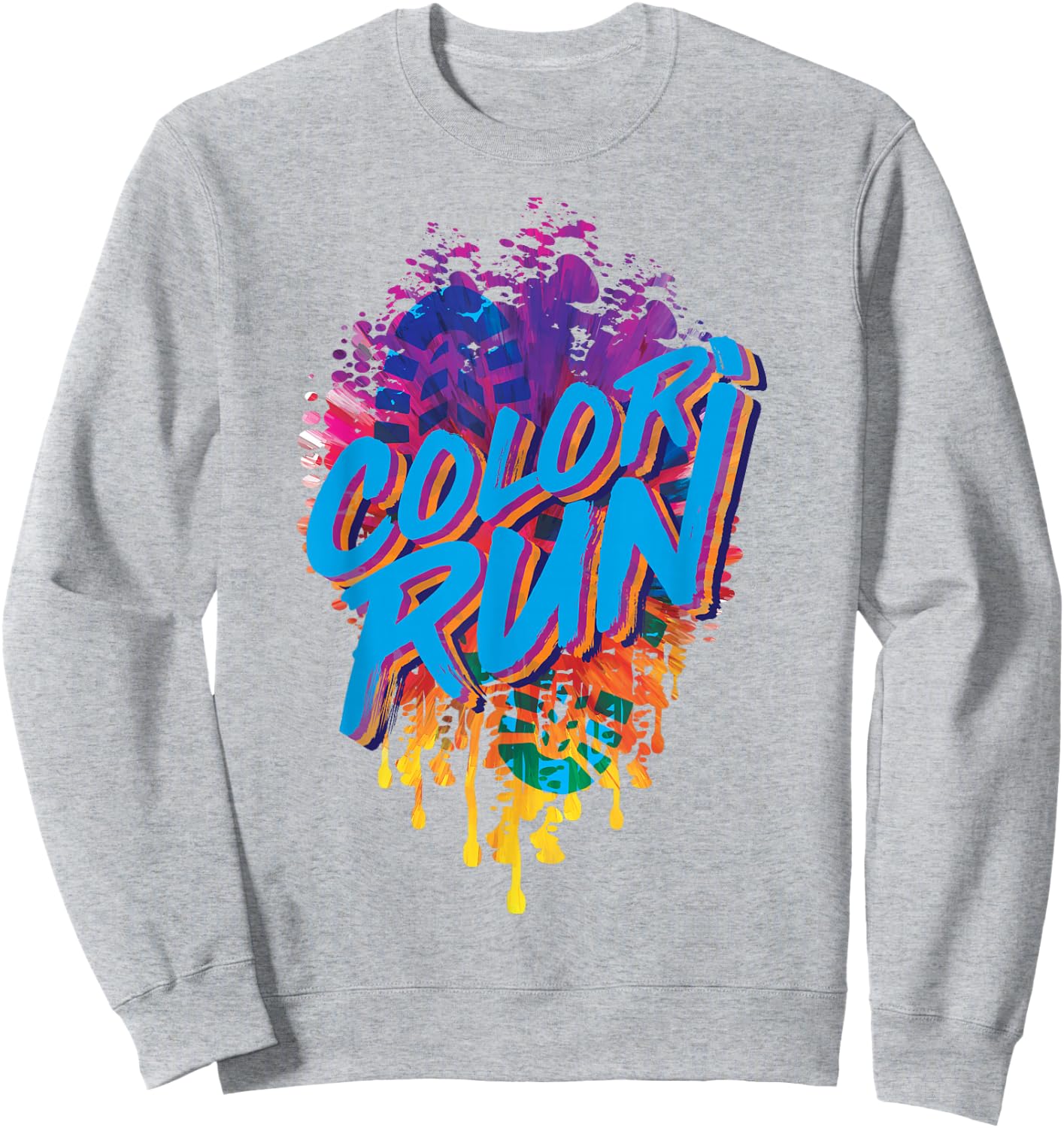 Color Run Shirt Kids Fun Race for Powder Color Runs Sweatshirt - Sweatshirt | Ash