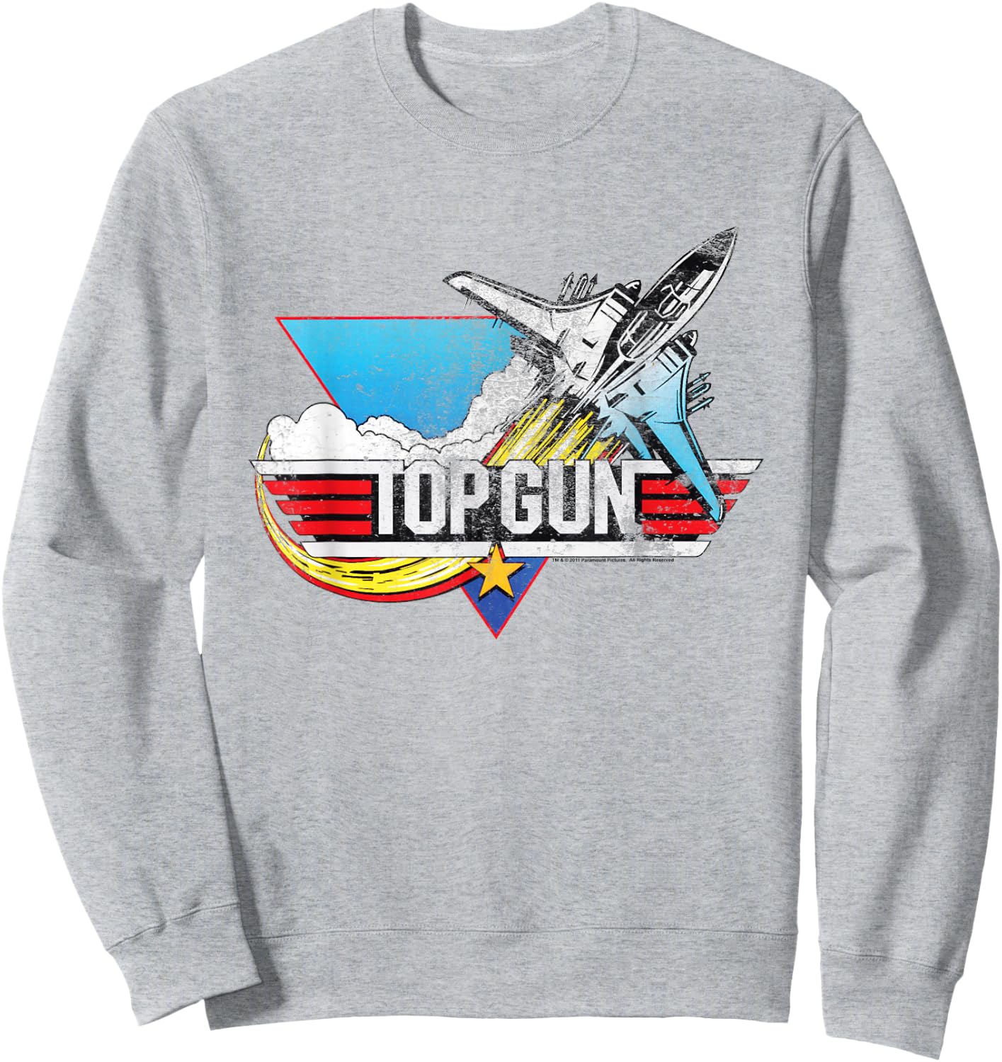 Top Gun Flying Jet Sweatshirt - Sweatshirt | Ash