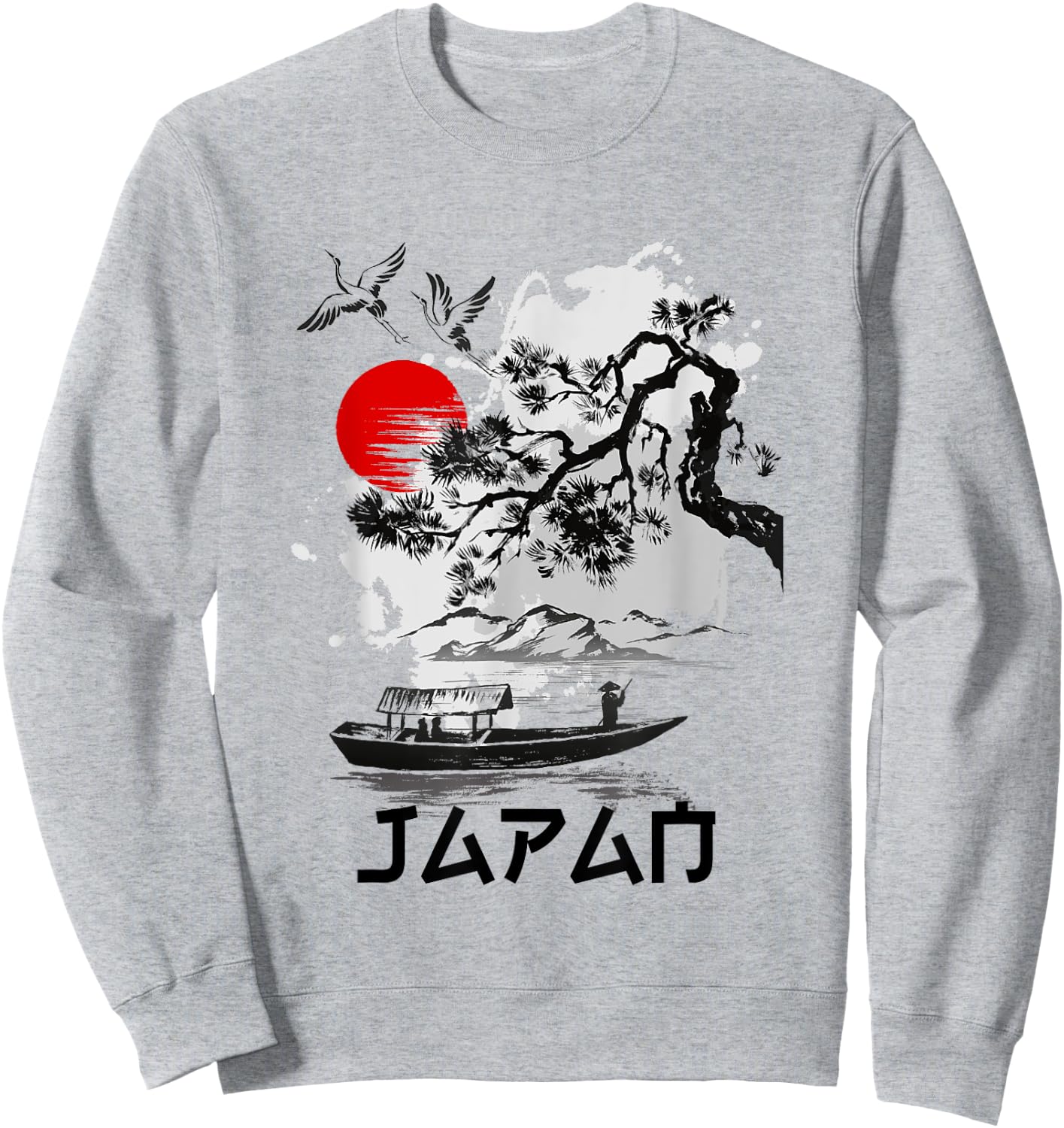 I Love Japan Nature And Culture, Tokyo Japan Graphic Design Sweatshirt - Sweatshirt | Ash