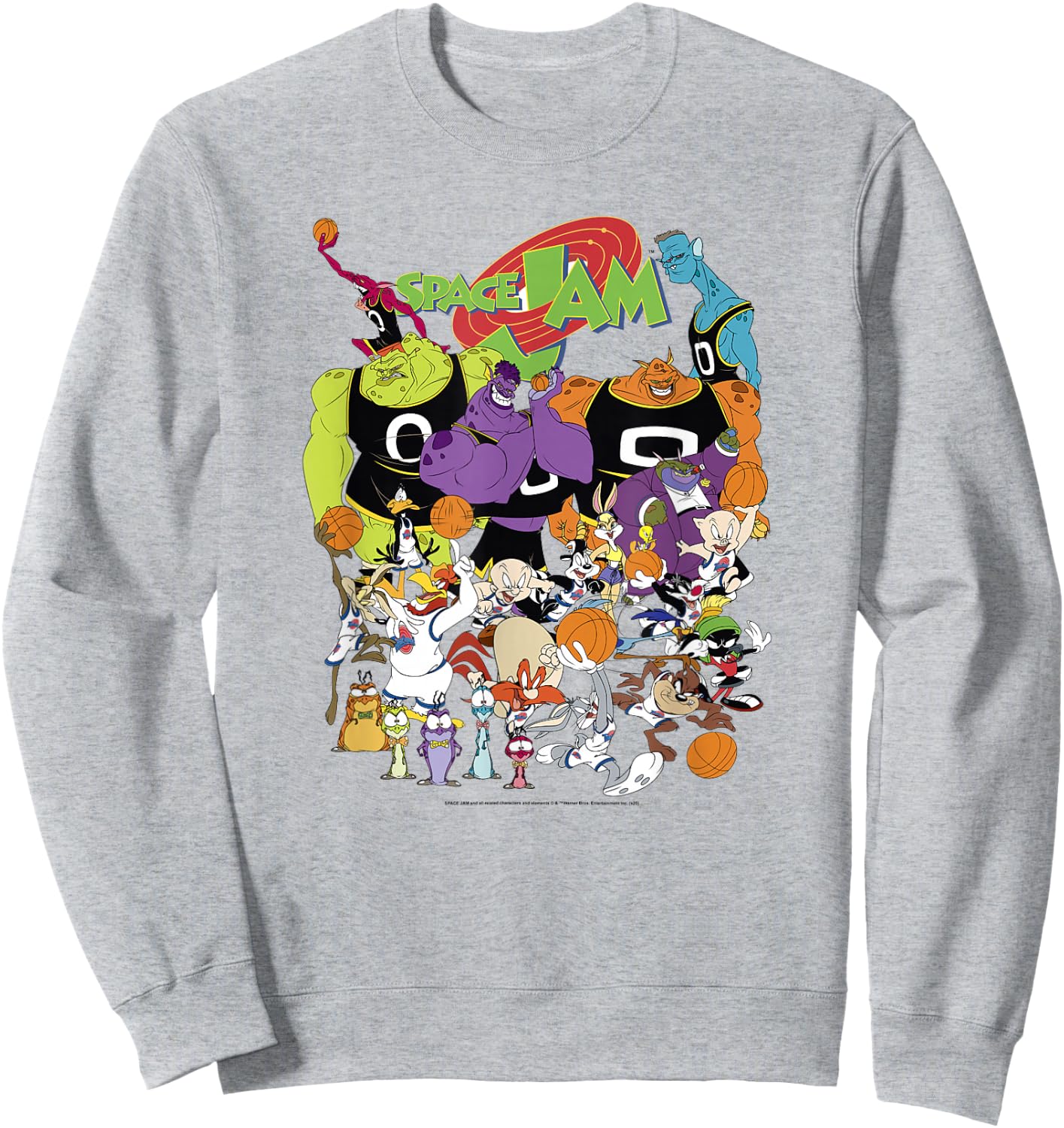 Space Jam Classic Monstars and Looney Tunes Game Day Sweatshirt - Sweatshirt | Ash