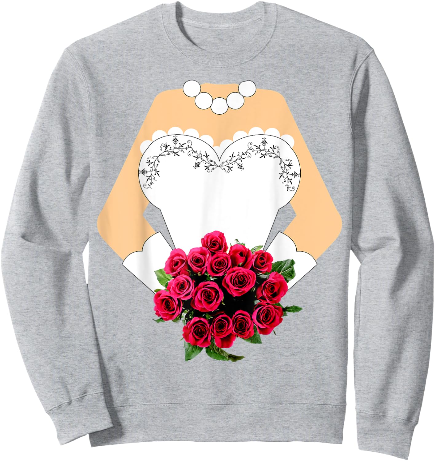Bridal Gown for Bachelorette Party, BRIDE Halloween Costume Sweatshirt - Sweatshirt | Ash