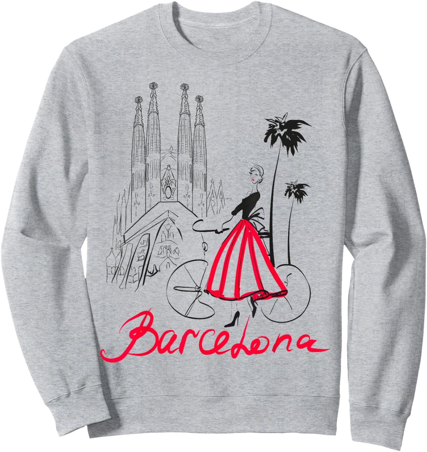 Barcelona Woman , Woman Shirt, Barcelona Sweatshirt - Sweatshirt | Ash