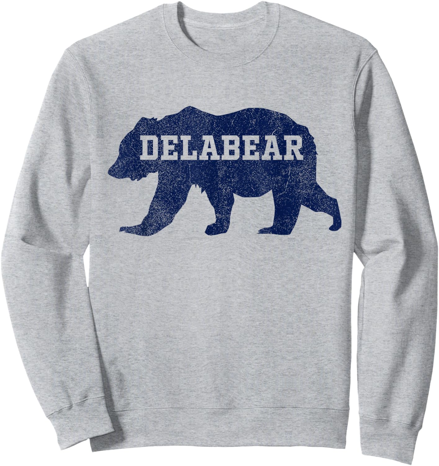 DELABEAR - Bear Running Through Delaware and Delco Sweatshirt - Sweatshirt | Ash