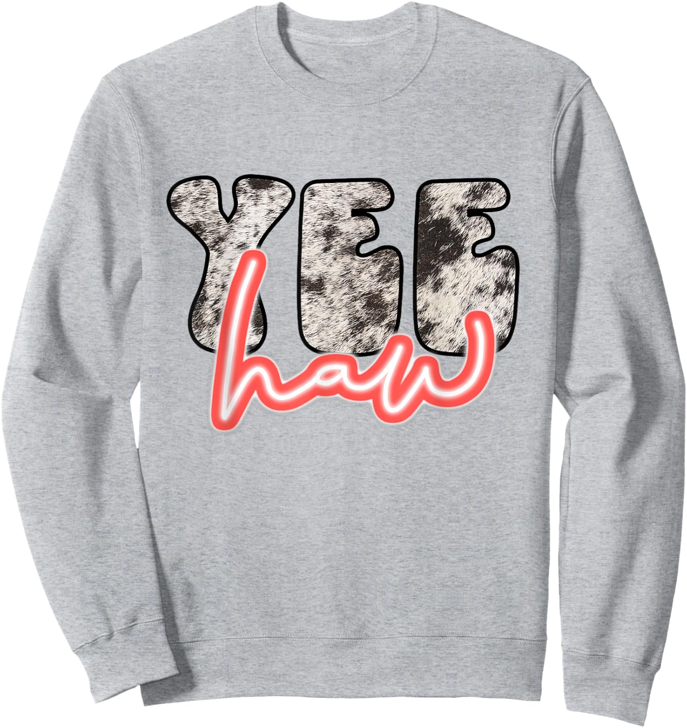 Retro Yee Haw Howdy Rodeo Western Country Southern Cowgirl Sweatshirt - Sweatshirt | Ash