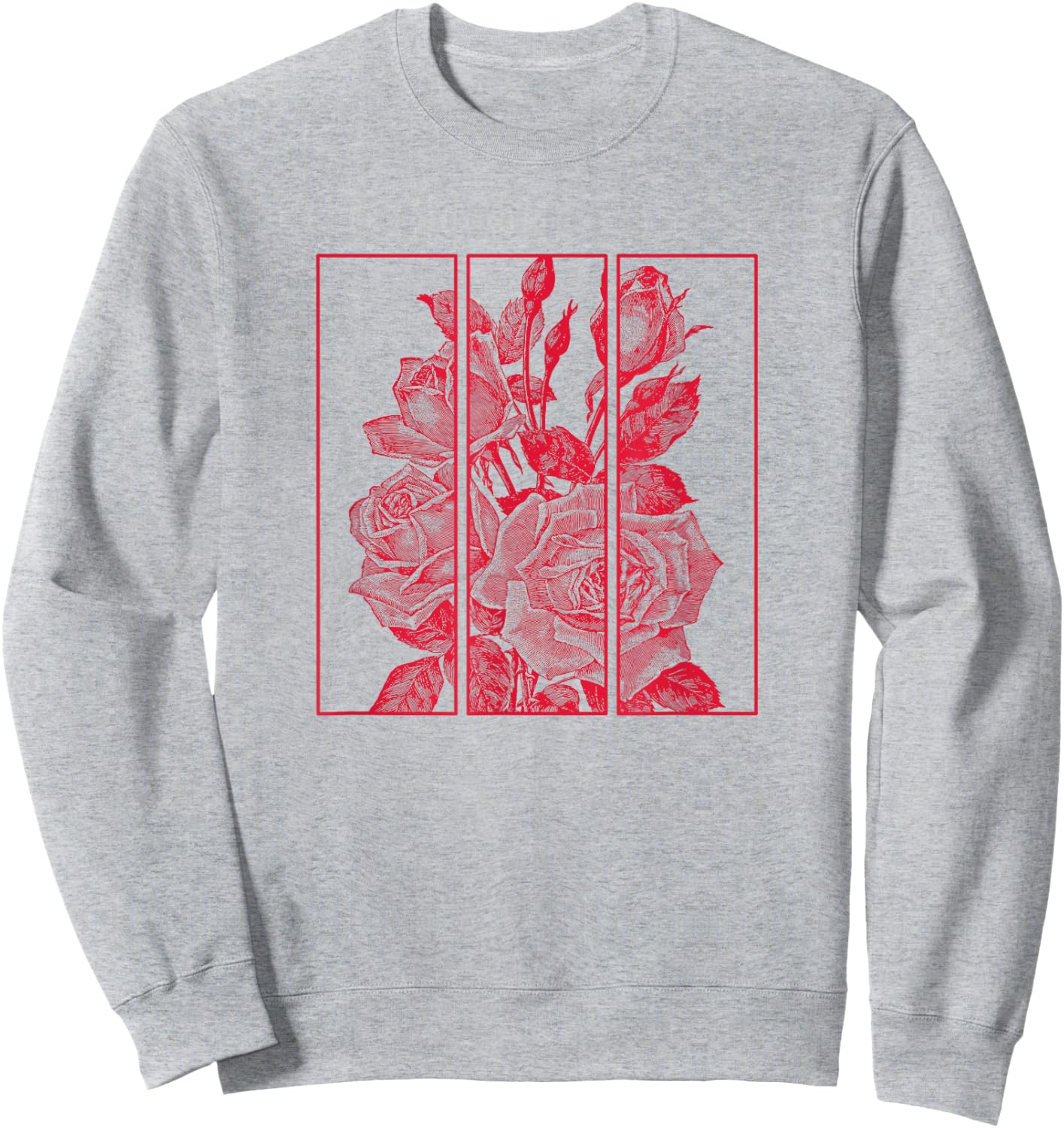 Red Roses Aesthetic Clothing Soft Grunge Clothes Women Men Sweatshirt - Sweatshirt | Ash