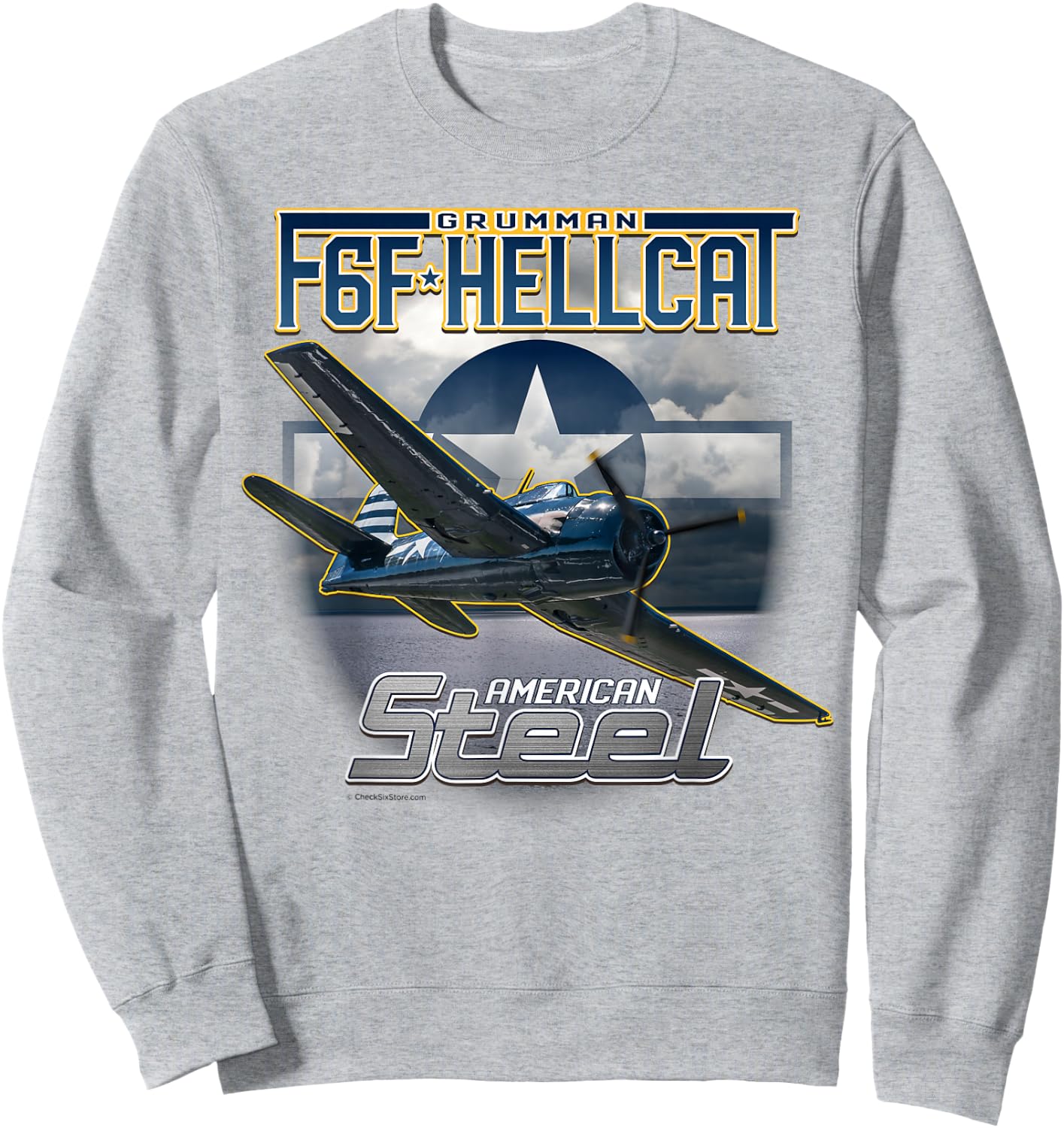 Aviation : F6F Hellcat American Steel WWII Shirt Sweatshirt - Sweatshirt | Ash