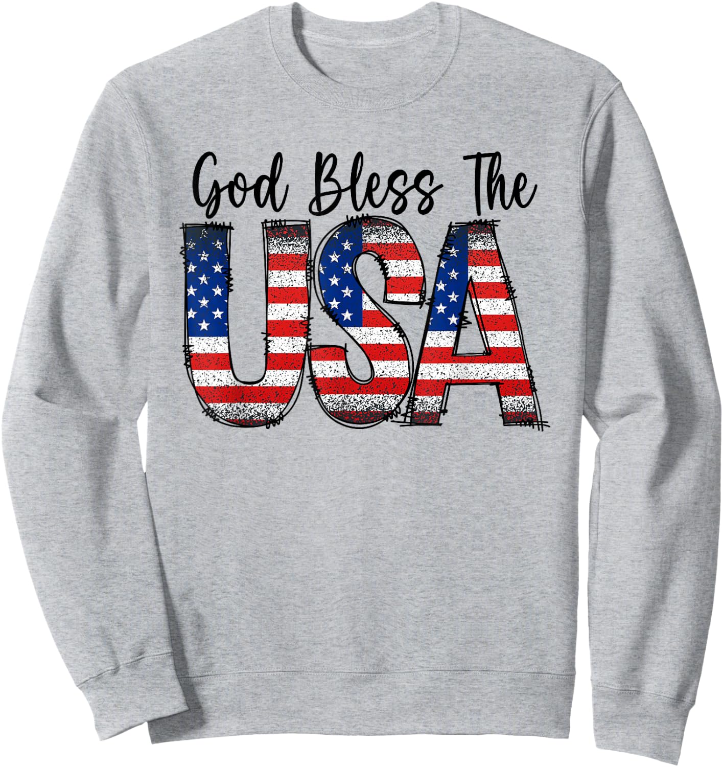 God bless the USA - July 4 Sweatshirt - Sweatshirt | Ash