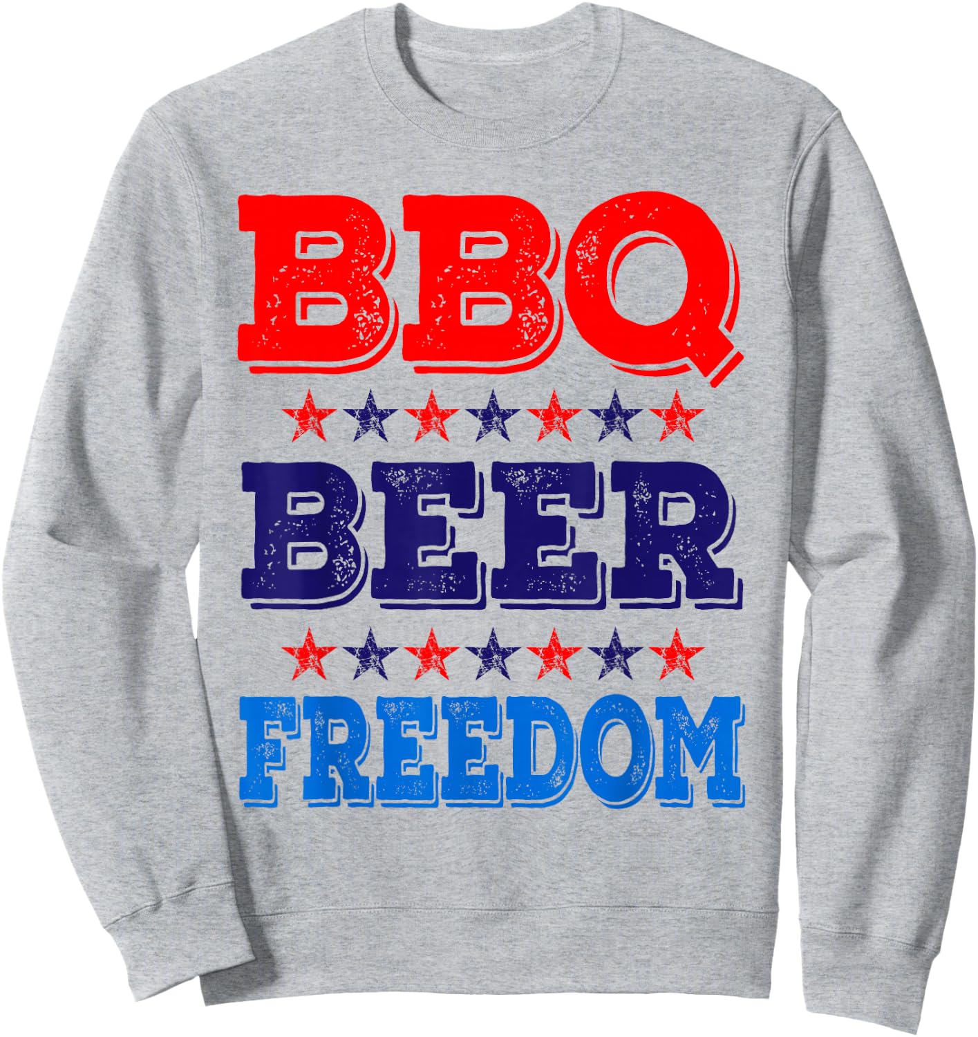 BBQ Beer Freedom America USA Party 4th of July Summer Gift Sweatshirt - Sweatshirt | Ash