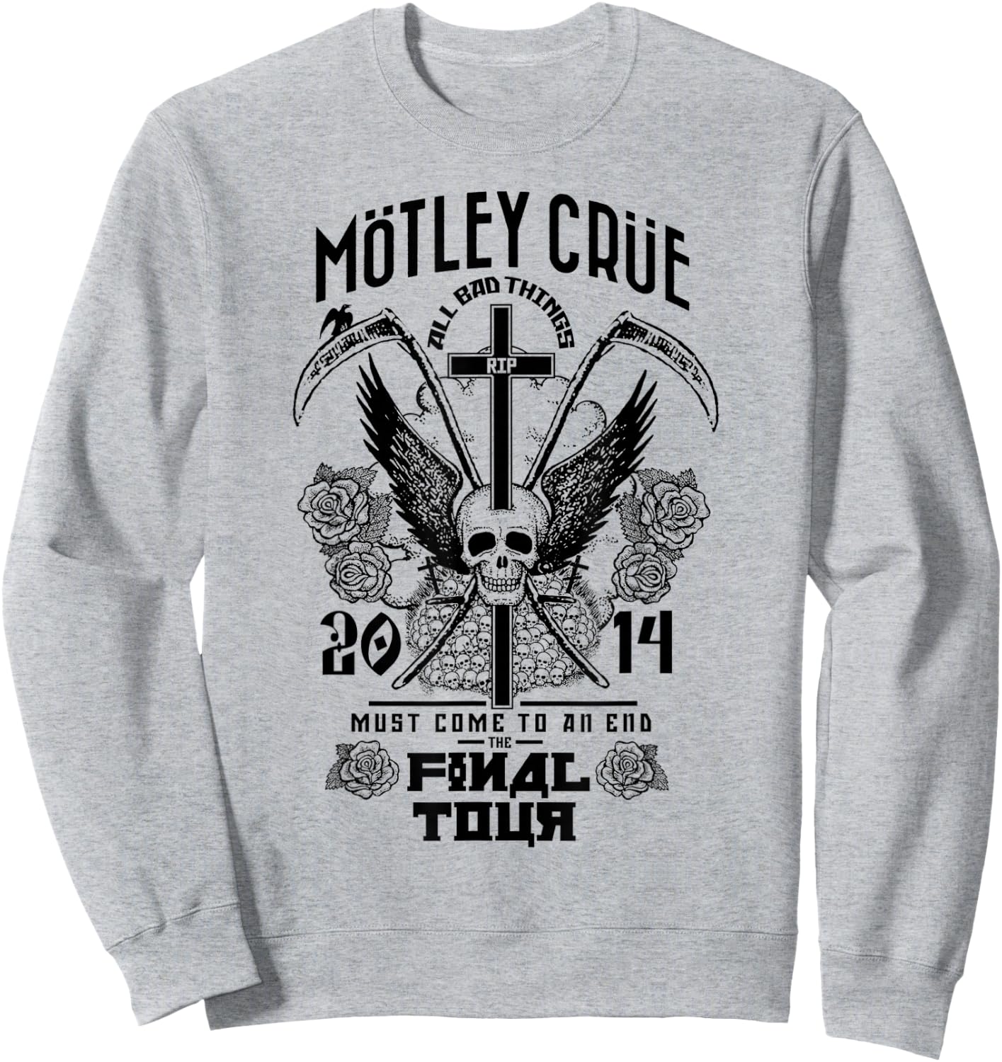Mötley Crüe – All Bad Things Must Come To An End Final Tour Sweatshirt - Sweatshirt | Ash