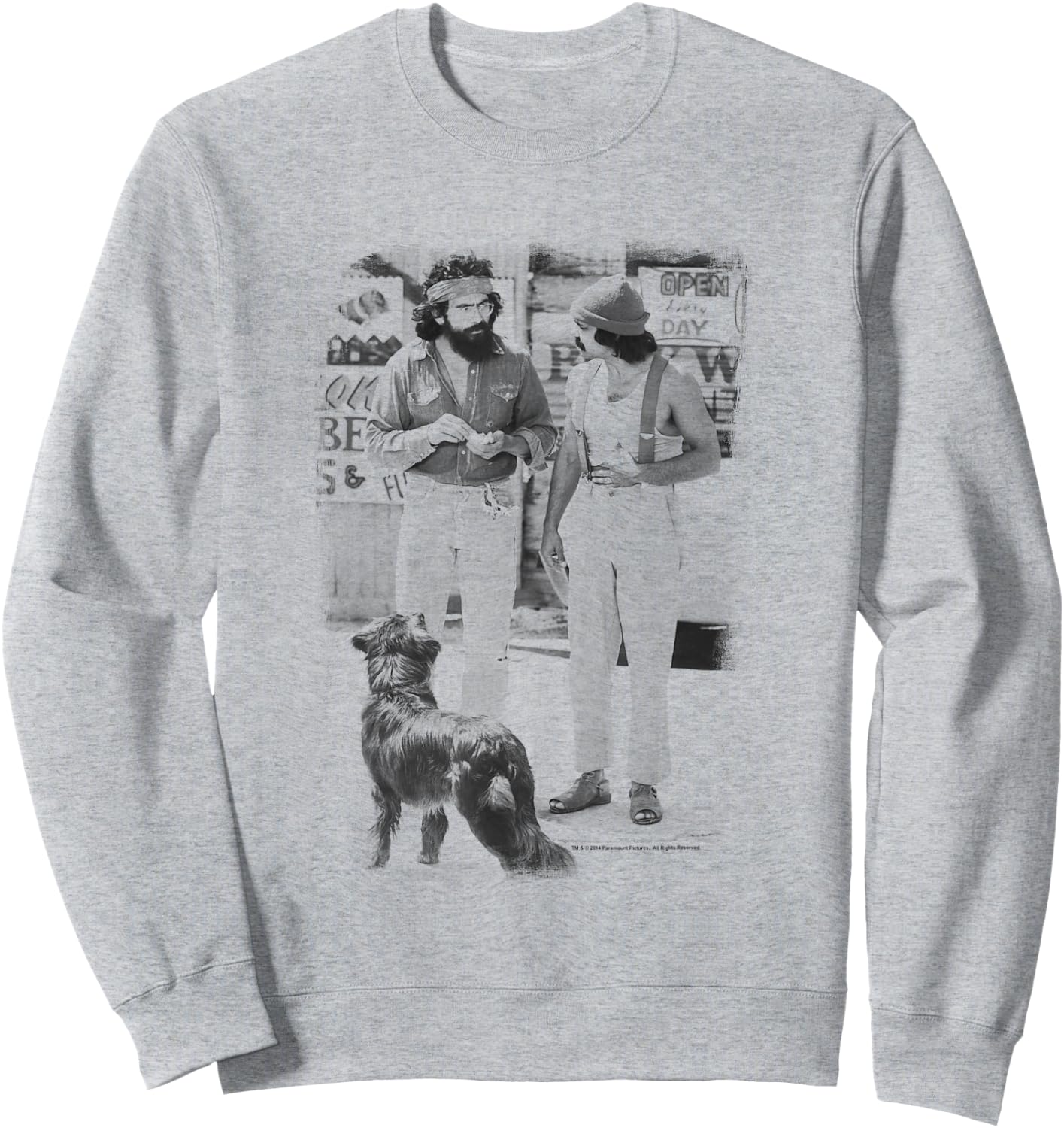 Up in Smoke Cheech Chong Dog Sweatshirt - Sweatshirt | Ash