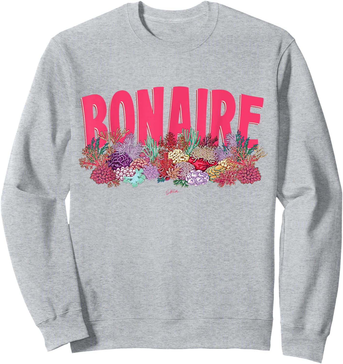 JCombs: Bonaire, Coral Reef, Beach Sweatshirt - Sweatshirt | Ash
