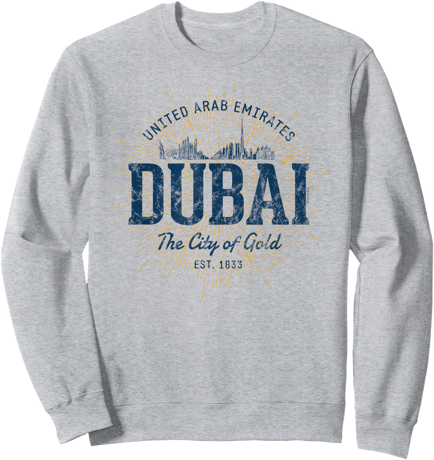 Retro UAE Vintage Dubai Sweatshirt - Sweatshirt | Ash