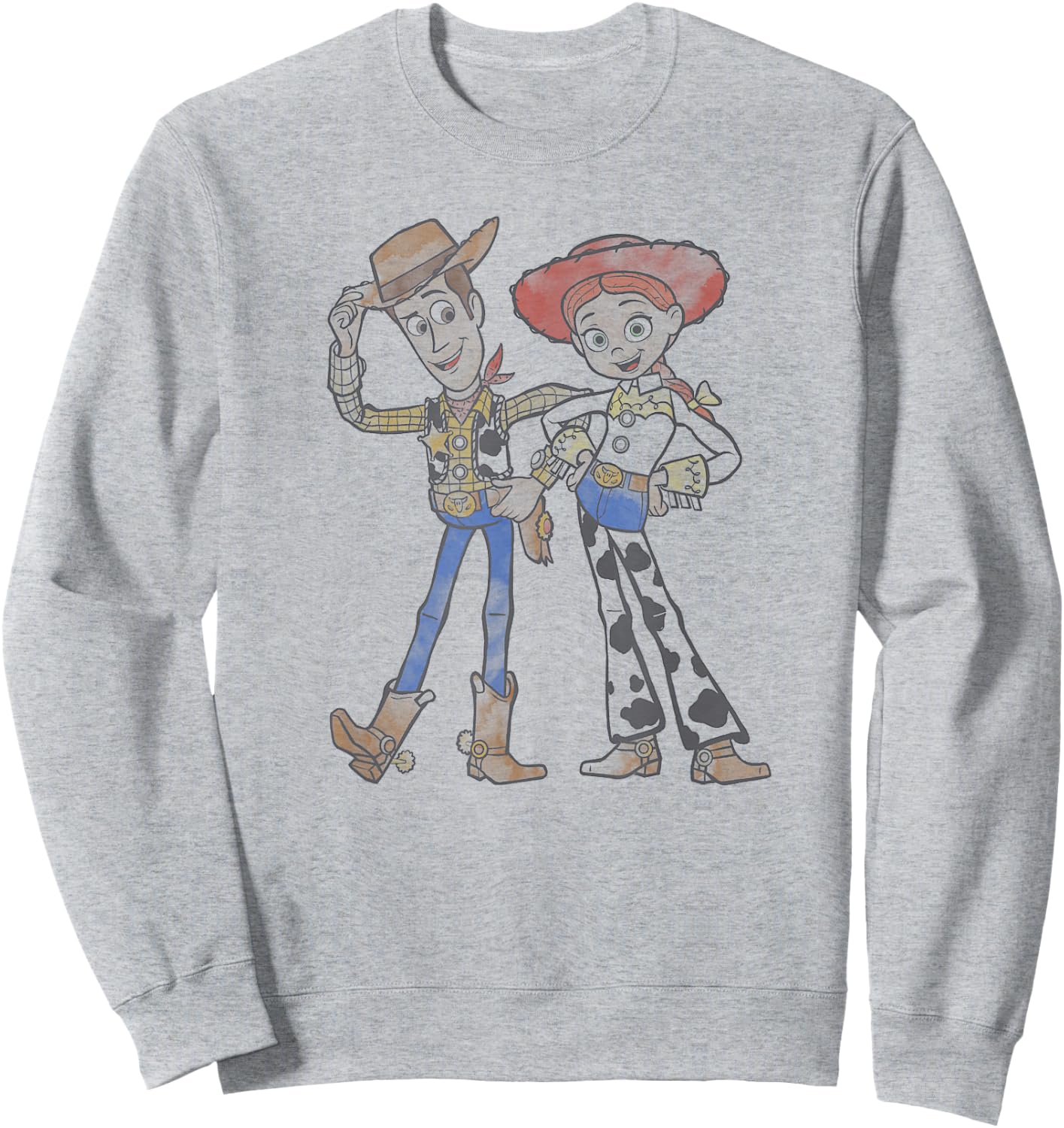 Disney Pixar Toy Story 4 Woody and Jessie Sweatshirt - Sweatshirt | Ash