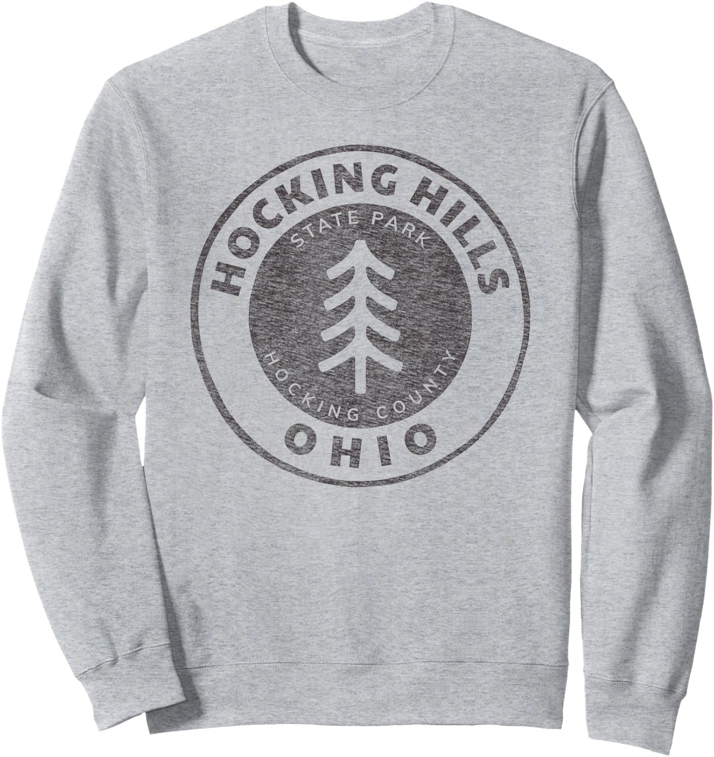 Retro Hocking Hills State Park Souvenir Sweatshirt - Sweatshirt | Ash