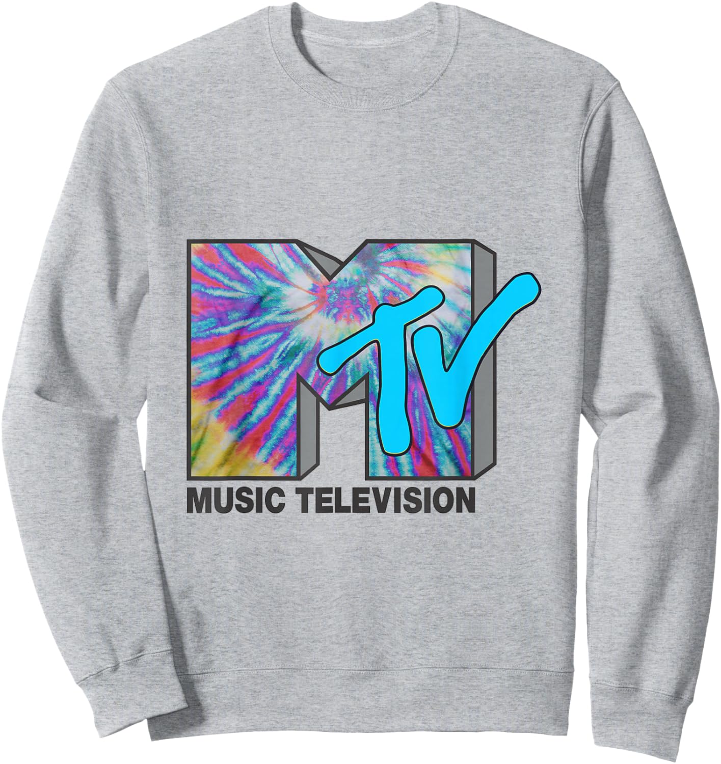 Tie Dye MTV Classic Logo T- Shirts Sweatshirt - Sweatshirt | Ash