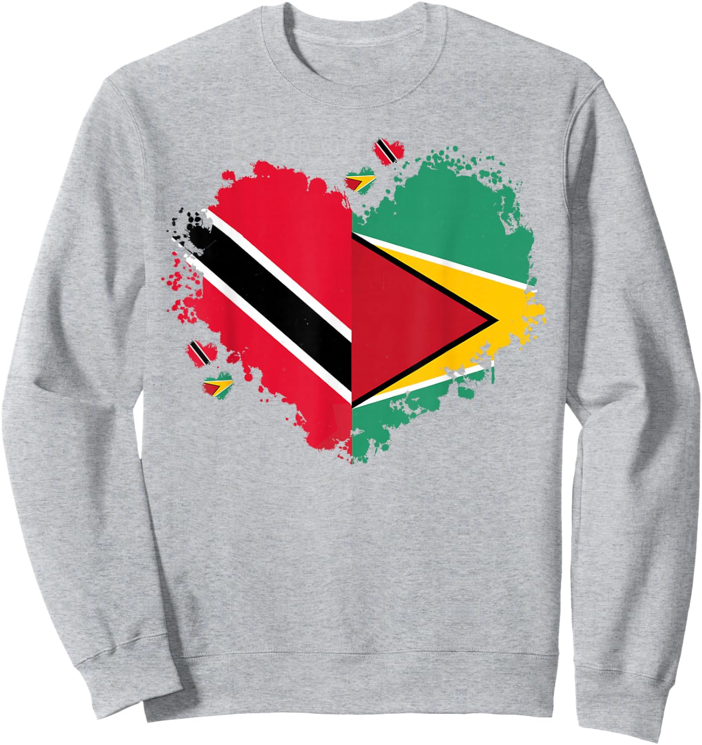 Trinidad & Guyana Flag Outfit Idea for Kids Guyanese Roots Sweatshirt - Sweatshirt | Ash
