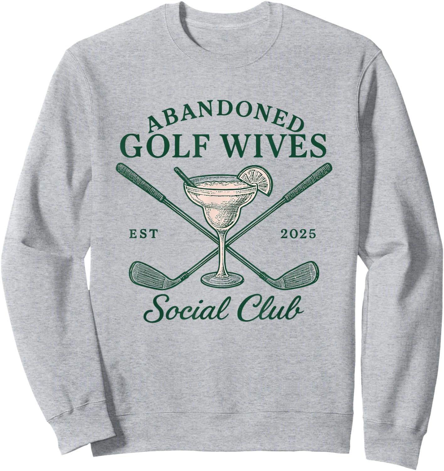 Pink Green Abandoned Golf Wives Social Club Sweatshirt - Sweatshirt | Ash