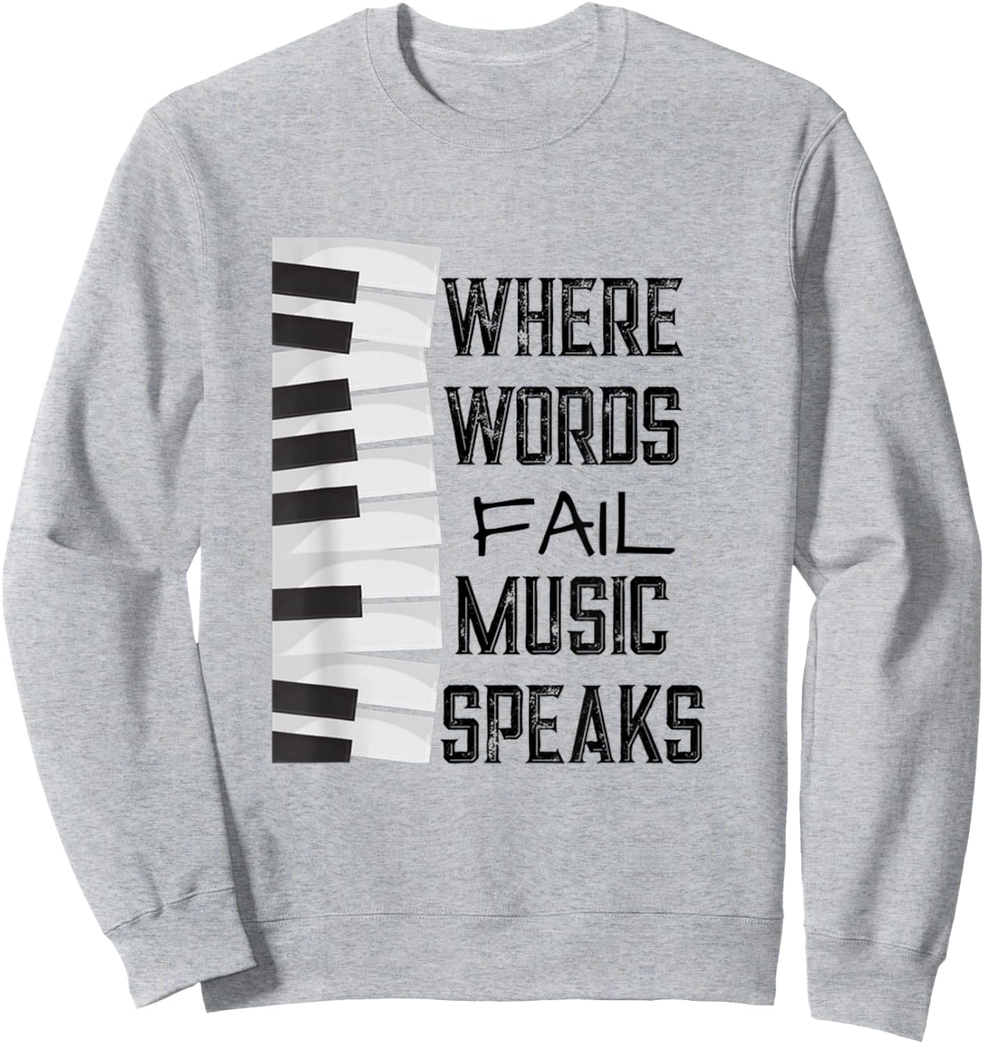 Music Lovers Themed Gift Sweatshirt - Sweatshirt | Ash