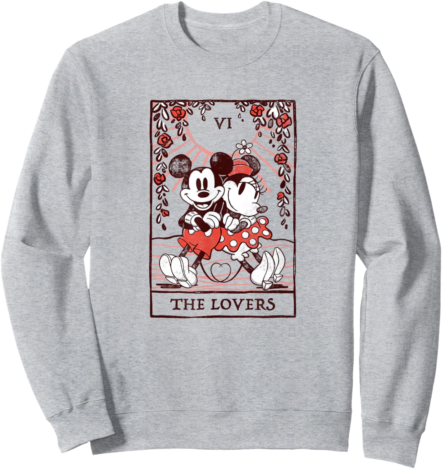 Disney Mickey and Friends Valentine's Day The Lovers Card Sweatshirt - Sweatshirt | Ash