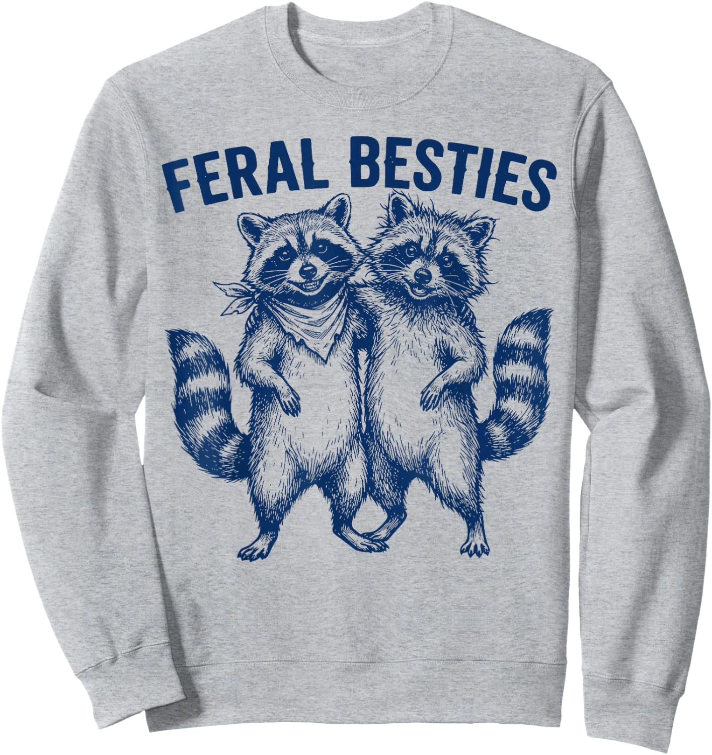 Possum Feral Besties Matching Friend Twinning Funny BFF Sweatshirt - Sweatshirt | Ash