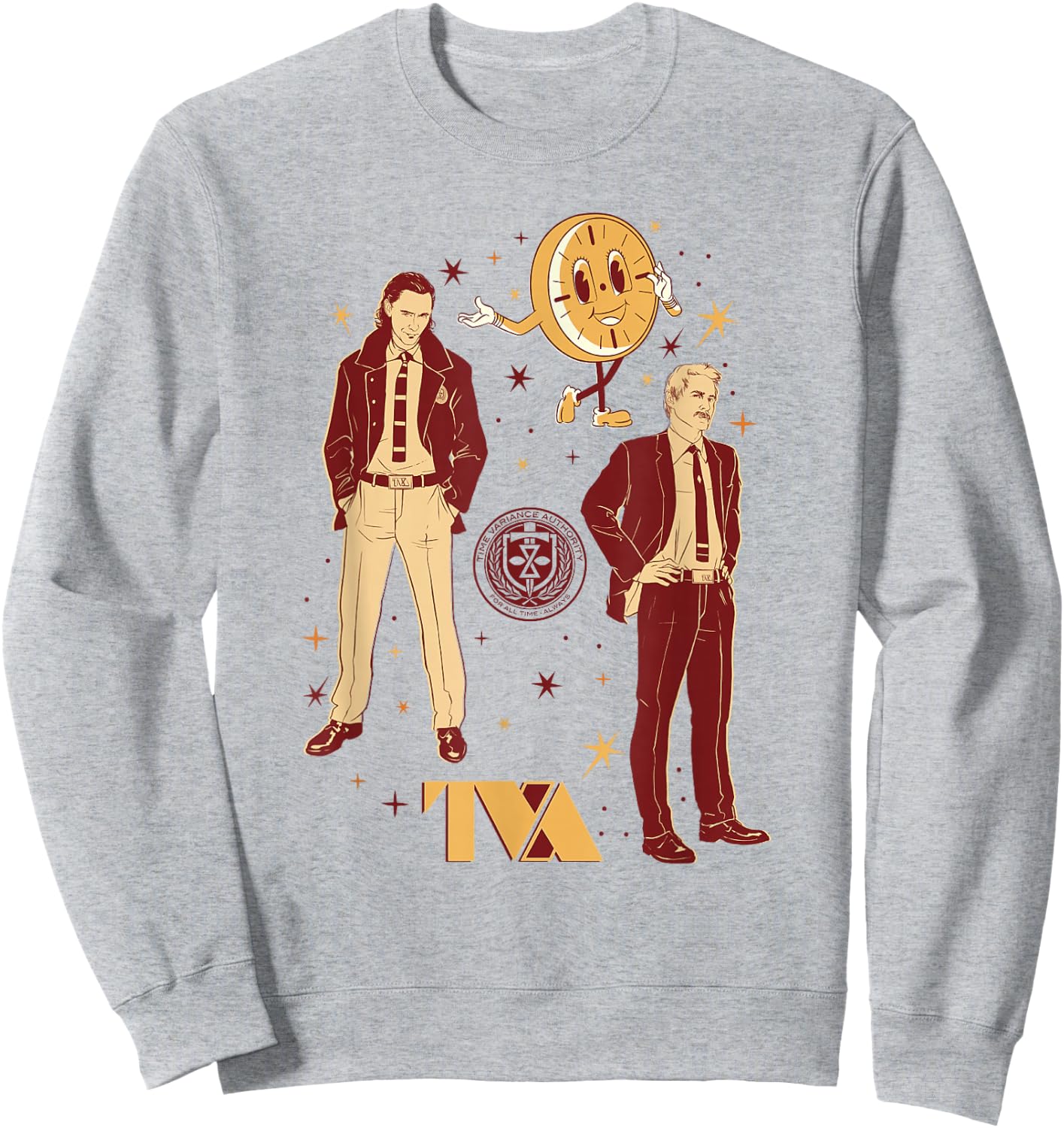Marvel Loki & Mobius TVA Icons For All Time Sweatshirt - Sweatshirt | Ash