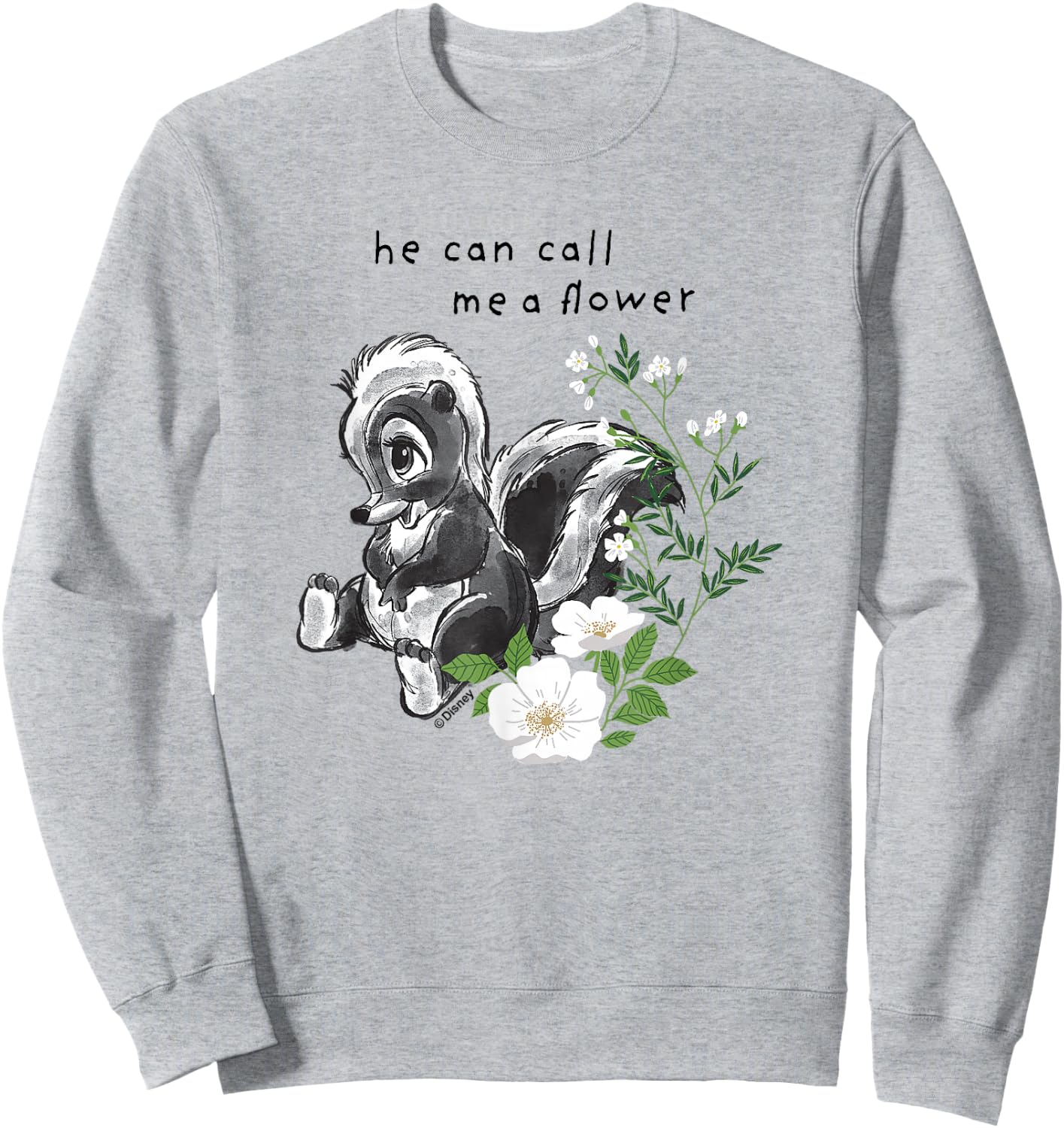 Bambi - He Can Call Me A Flower Sweatshirt - Sweatshirt | Ash