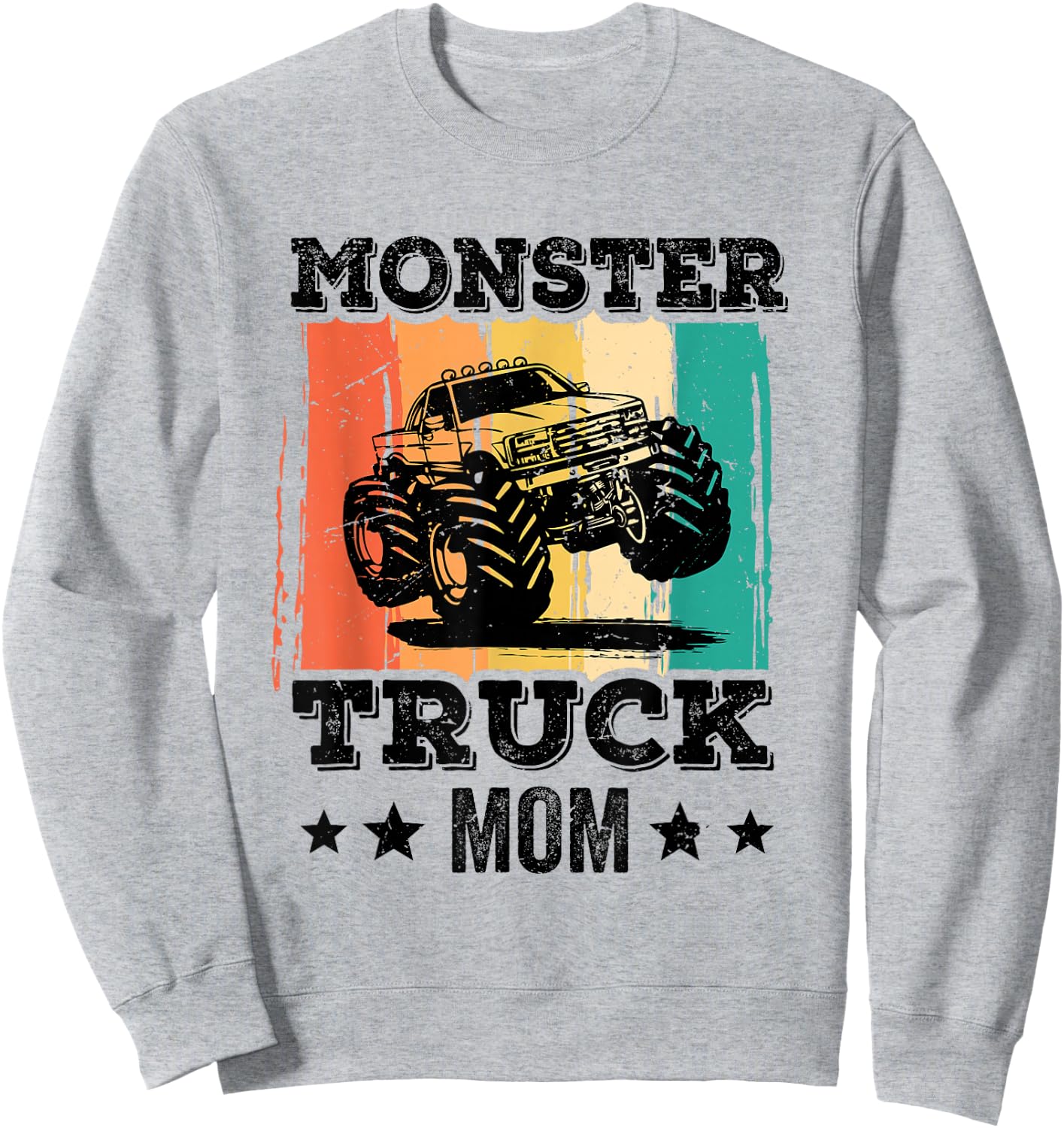 Monster Truck Mom Mum Mother's Day Retro Vintage Women Sweatshirt - Sweatshirt | Ash