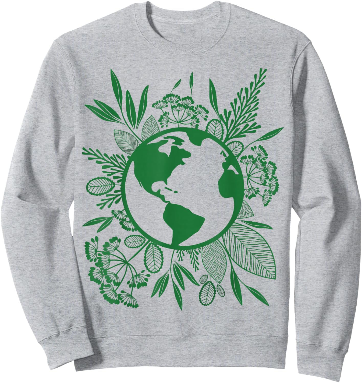 Earth Day Live Green Peace, Love, Reuse, Recycle Sweatshirt - Sweatshirt | Ash