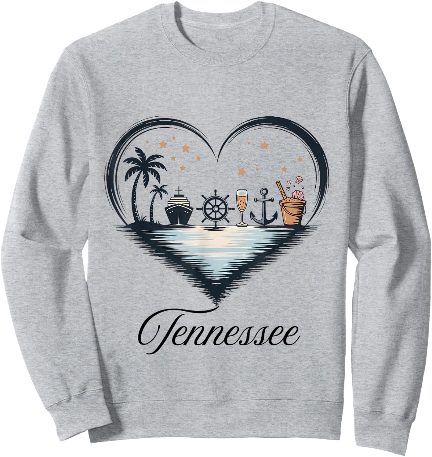 Girls Trip Cruise Vacation Travel Tennessee Sweatshirt - Sweatshirt | Ash