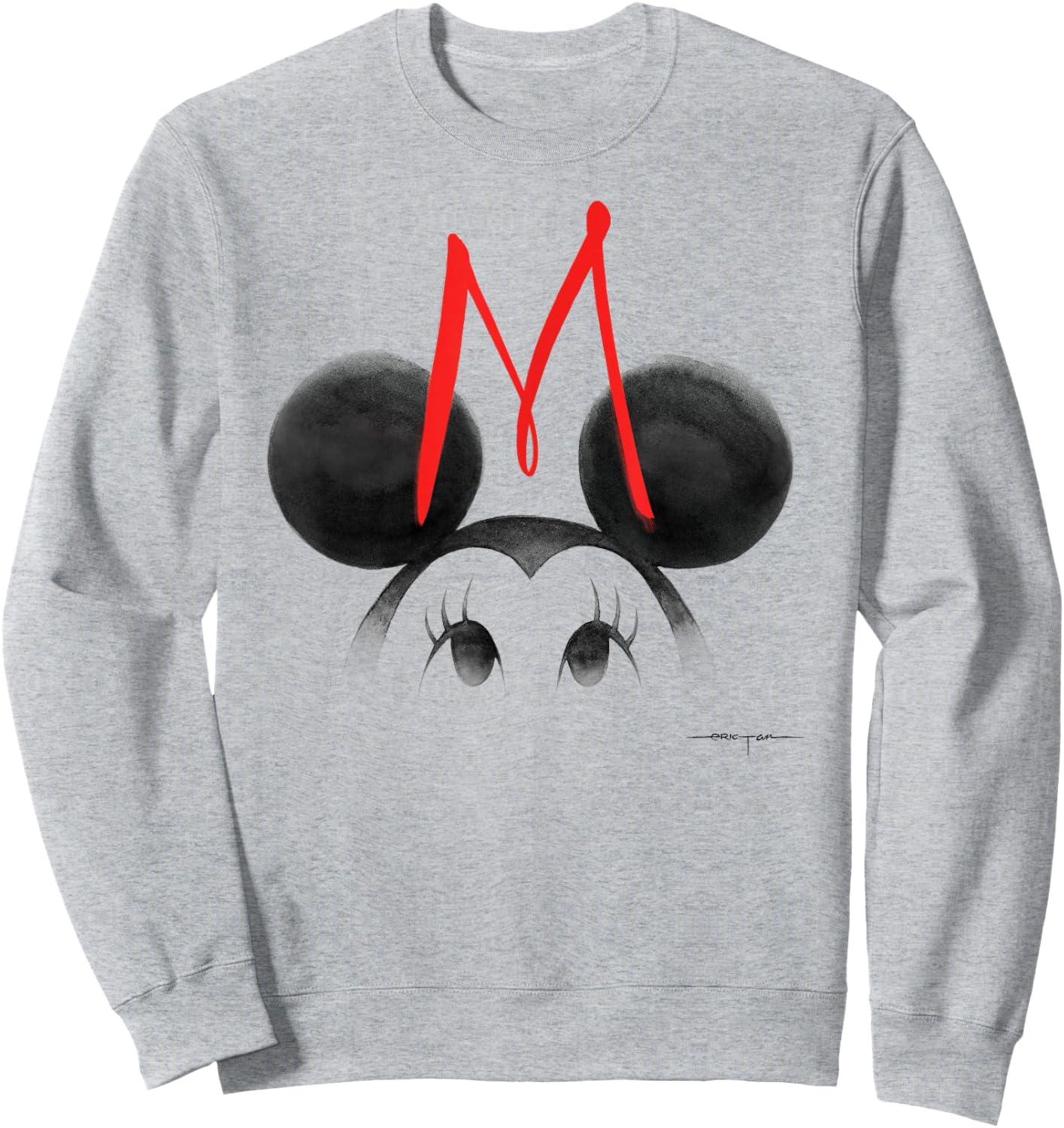 Minnie Mouse - Ears With Face Sweatshirt - Sweatshirt | Ash