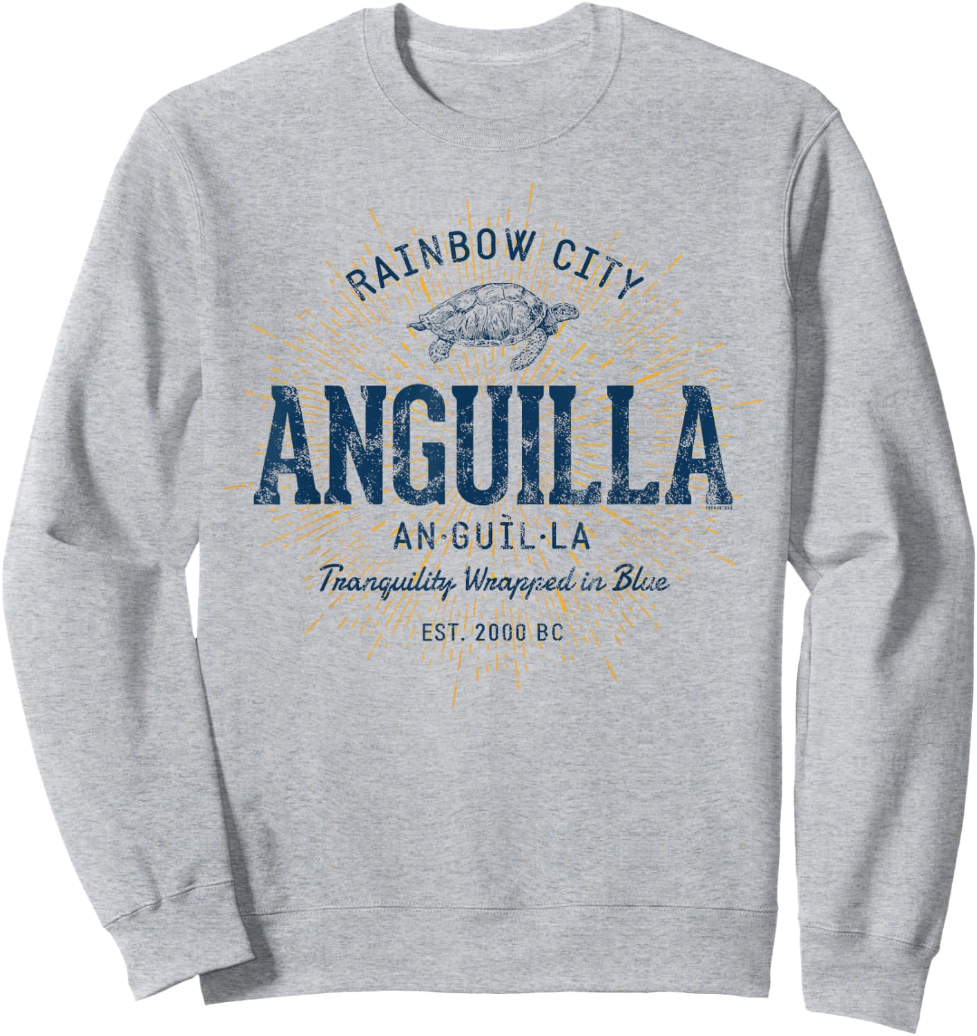 Anguilla Retro Style Vintage Anguilla Sweatshirt - Sweatshirt | Ash